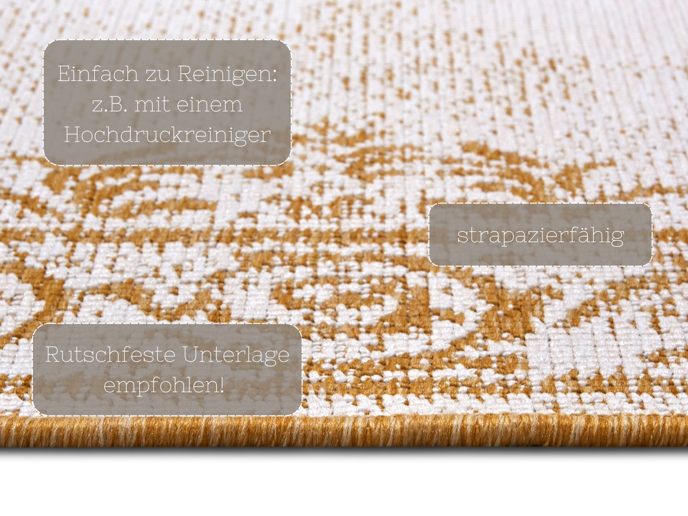 HANSE Home Teppich »CEBU Wendeteppich«, rechteckig, 5 mm Höhe, In-& Outdoor, Wetterfest, Balkon, Wohnzimmer, Wasserfest, Orientalisch