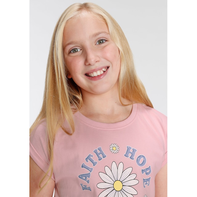 ✵ KIDSWORLD T-Shirt »FAITH HOPE LOVE«, in weiter legerer Form günstig  bestellen | Jelmoli-Versand