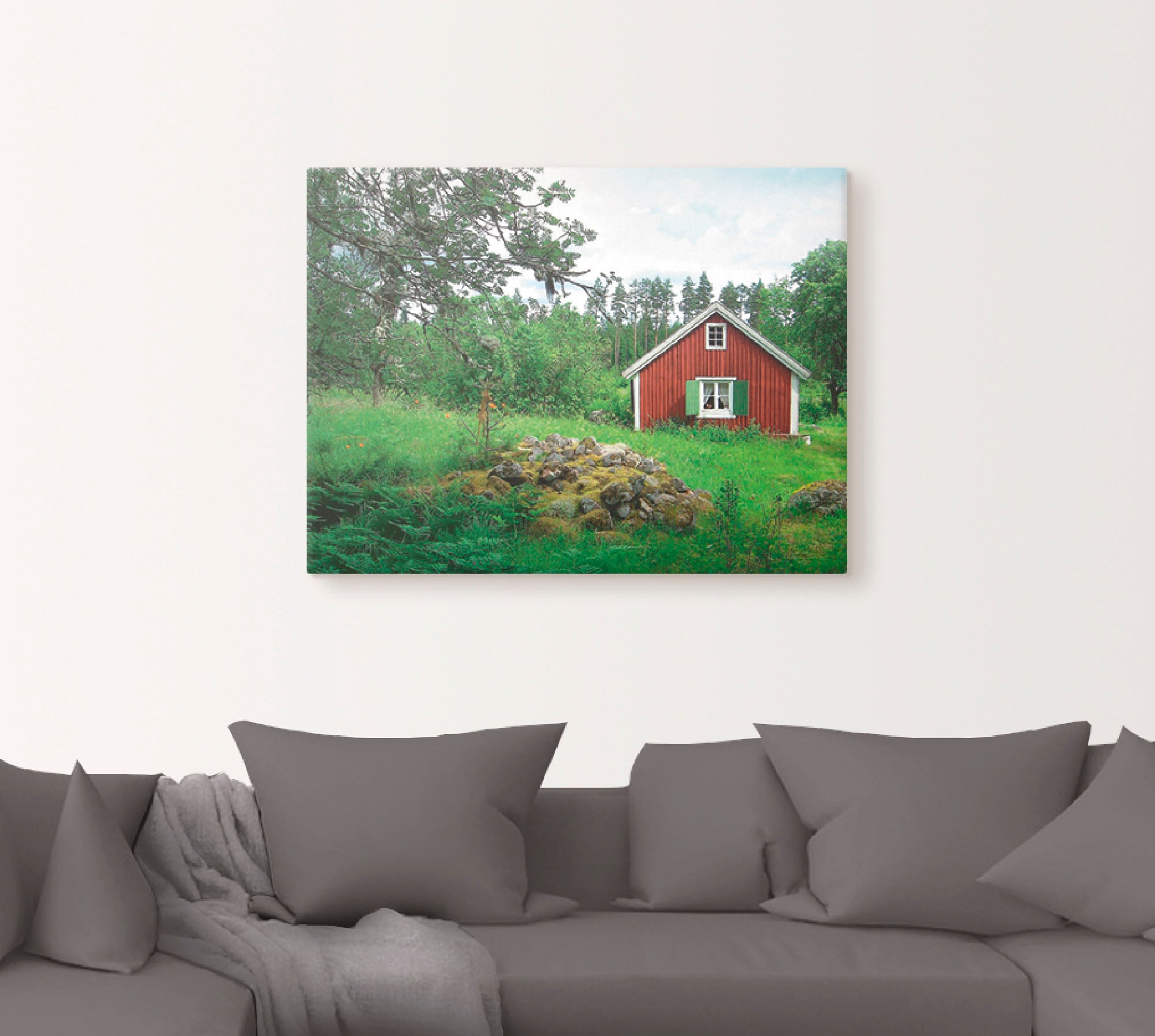 Artland Wandbild »Schweden Landschaftsfotografie«, Wiesen & Bäume, (1 St.), als Leinwandbild, Wandaufkleber oder Poster in versch. Grössen