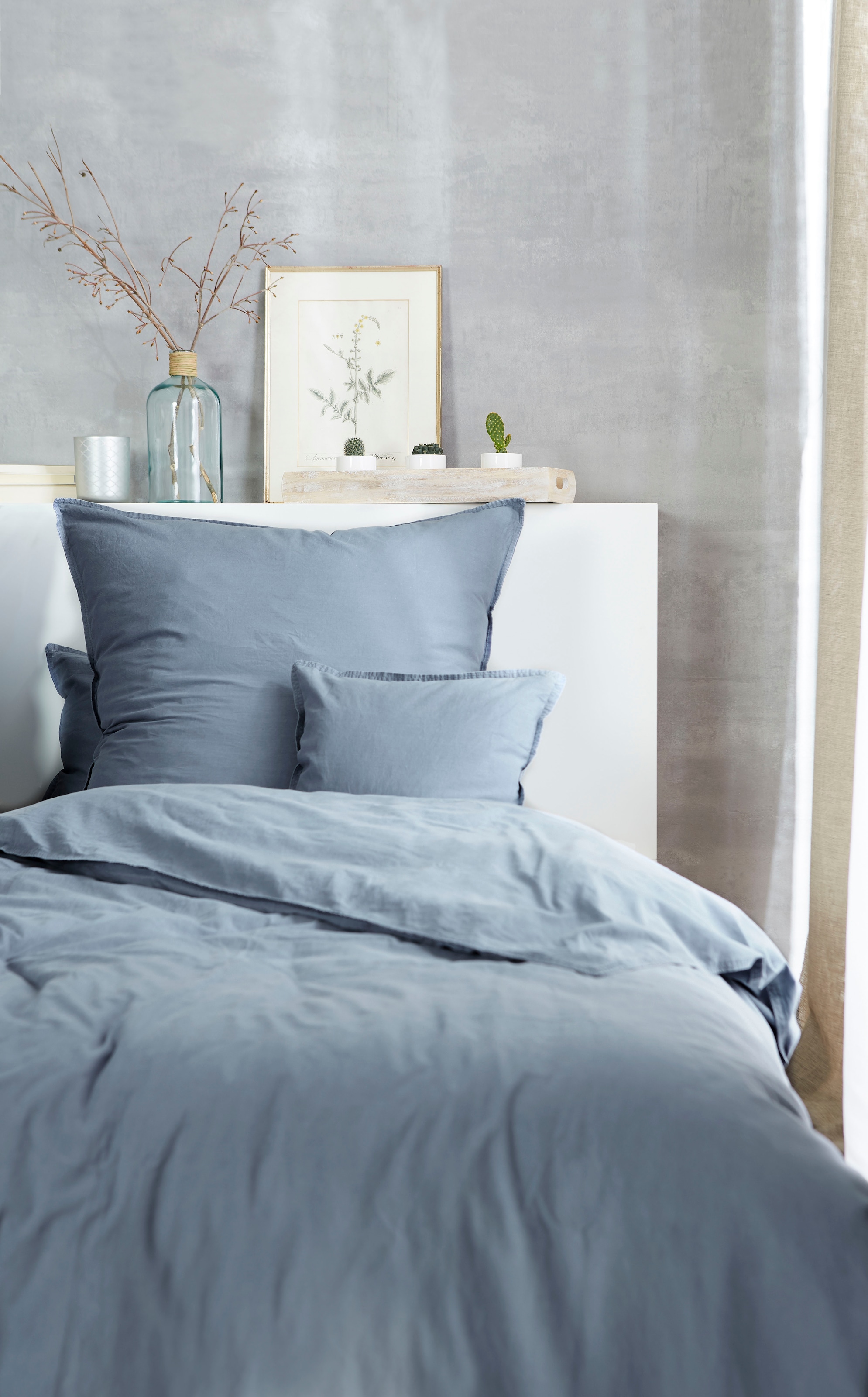 Primera Kissenbezüge »Kissenbezüge »Stone Washed«, Primera (2 Stück)«, (2 St.), mit Stone-Washed Optik