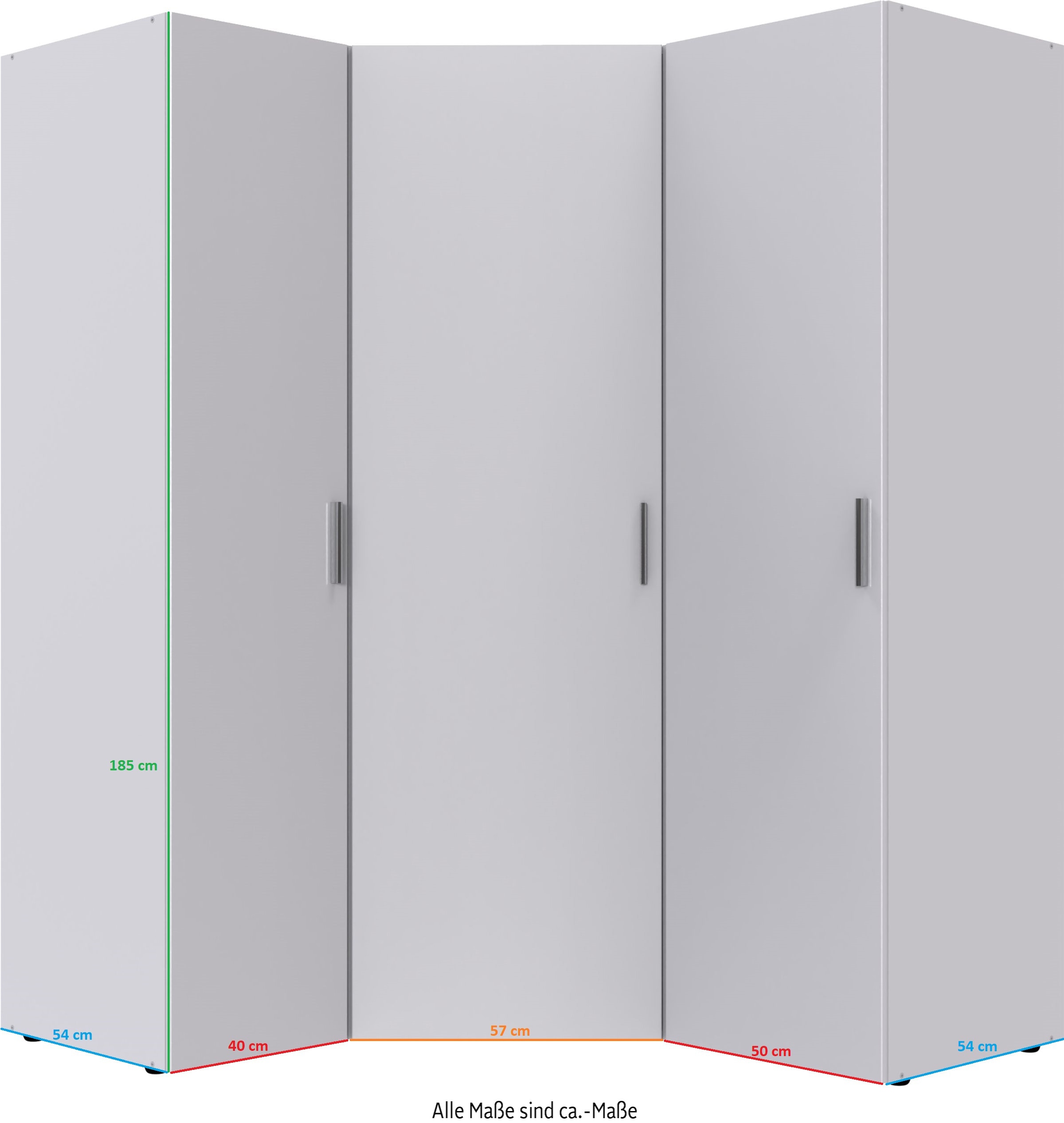 Wimex Schranksystem »Münster«, (Spar-Set, 3tlg: Eckschrank+ 2 Schränke 40cm und 50cm breit), Mehrzweckschrank