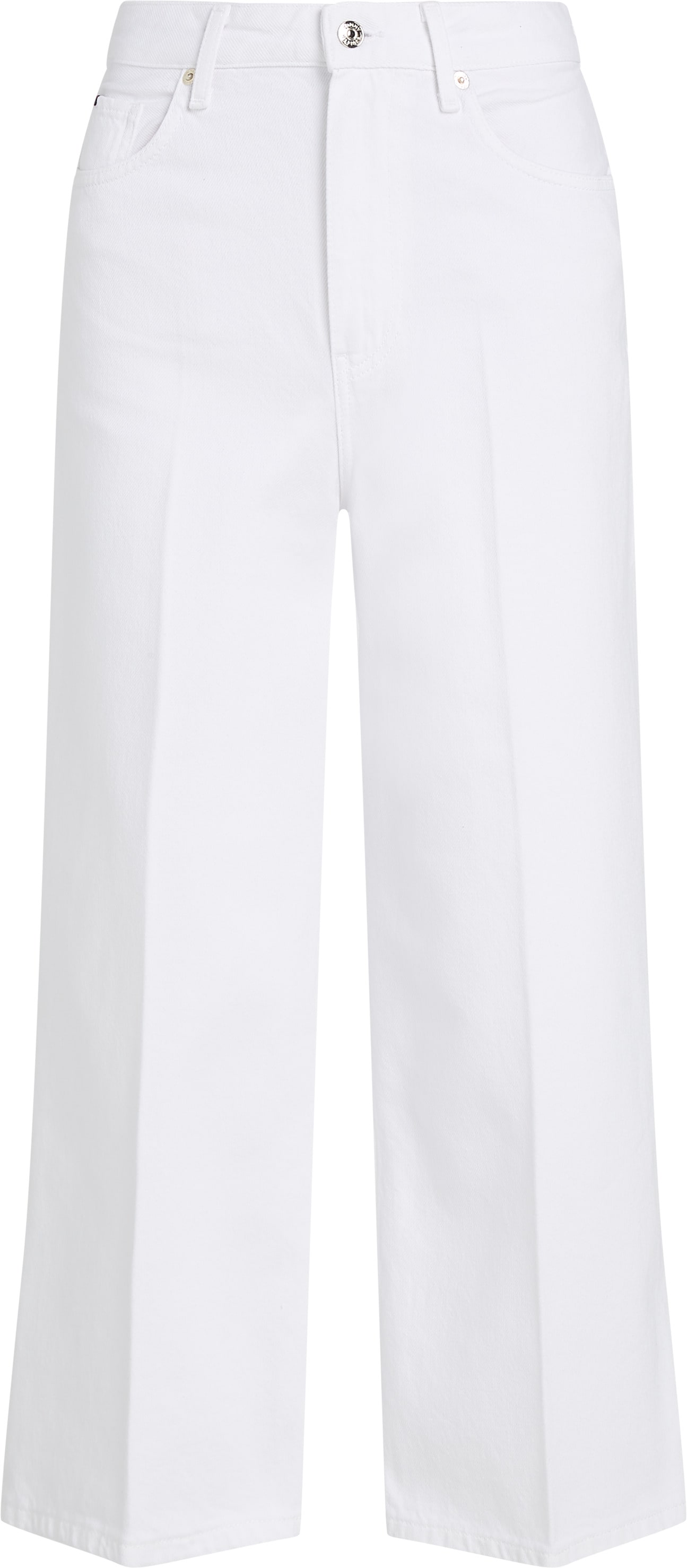 Tommy Hilfiger Weite Jeans »WIDE LEG HW LOU«, mit Logo-Badge, mit Nieten, mit Bügelfalten