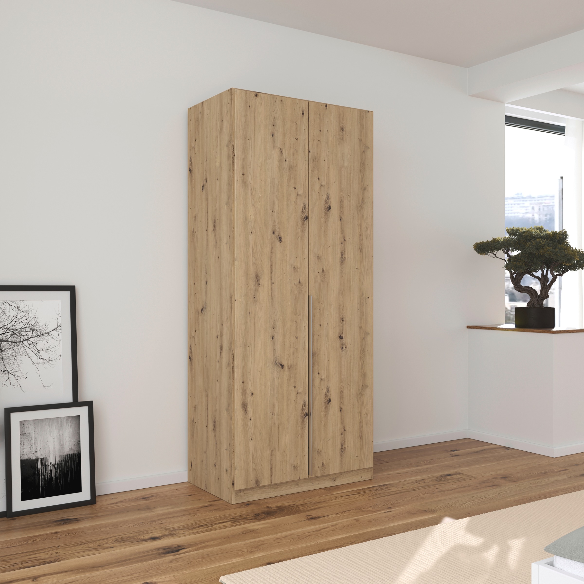OTTO home Drehtürenschrank "AGORDO" in zwei Griff-Farben, Breiten 91-405 cm, Dekor- oder Hochglanzfront, in 8 Breiten & 2 Höhen, MADE IN GERMANY