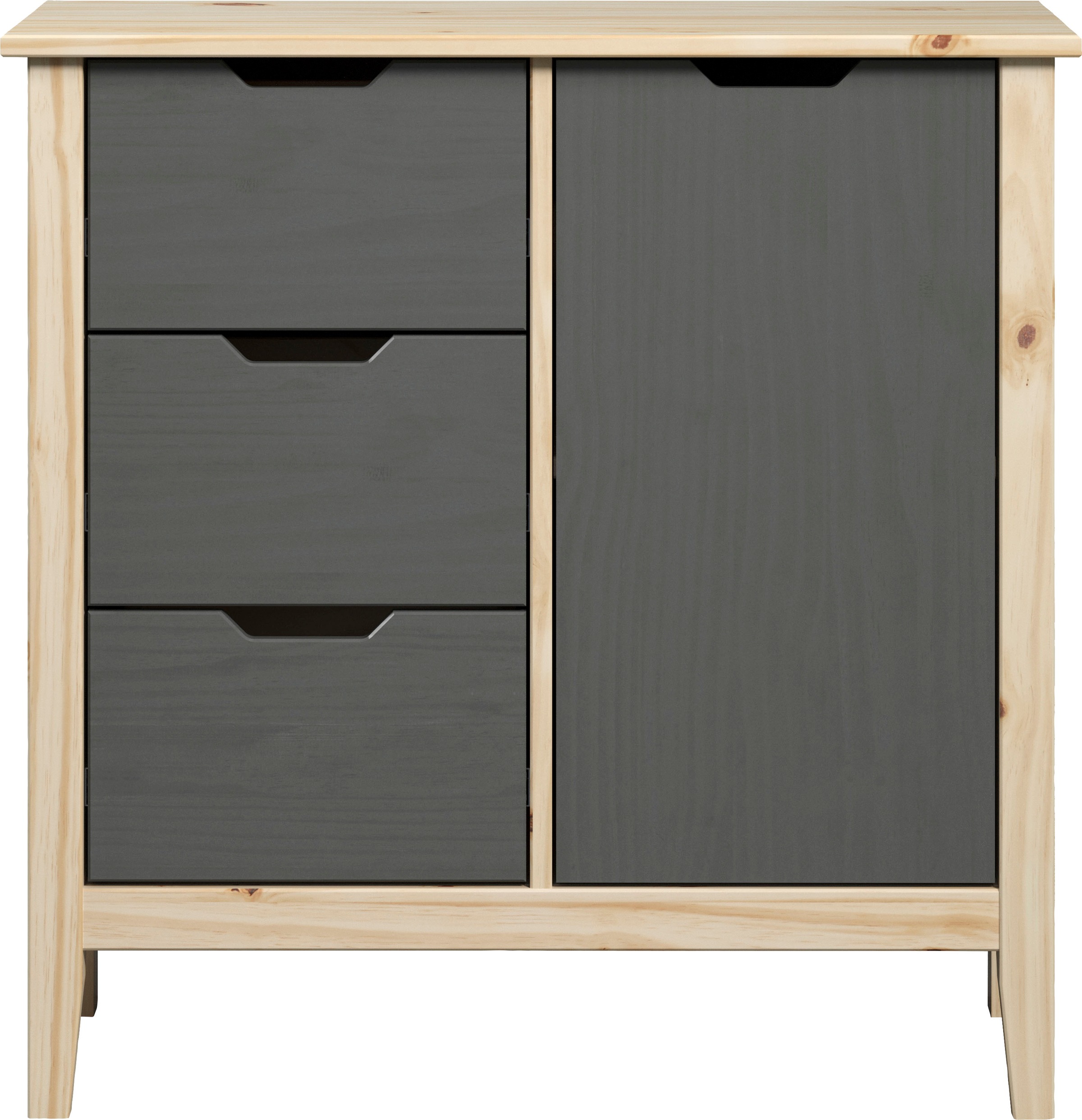 INTER-FURN Kommode »Latera« 1 Stk. tlg. Massivholz / Klarlack matt, Kiefer, B/H/T: 78 x 79 x 39 cm
