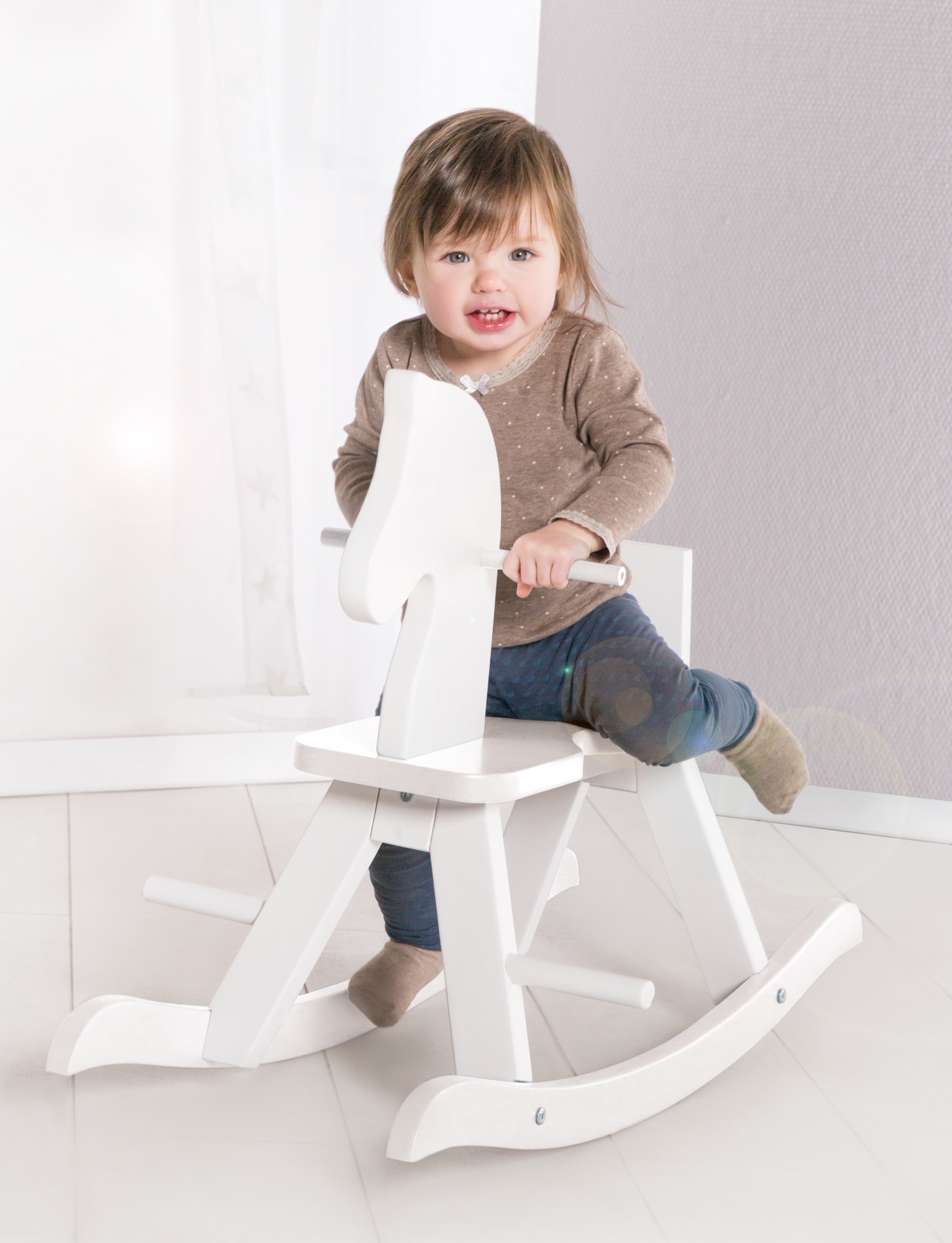 roba® Schaukelpferd »weiss«, aus Holz