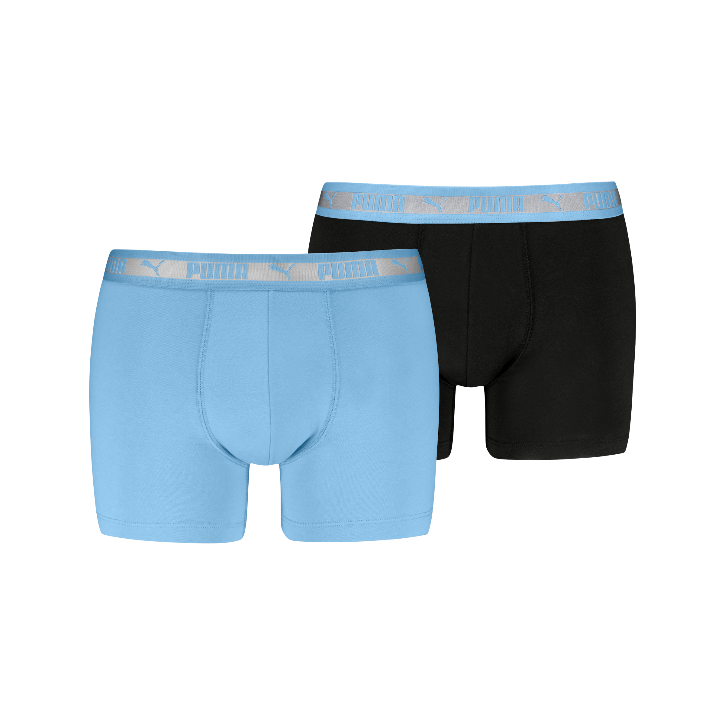 PUMA Boxershorts »PUMA MEN CHROMATIC WAISTBAND BOXERS 2P« 2er Pack, elastischer Logobund, ohne Eingriff