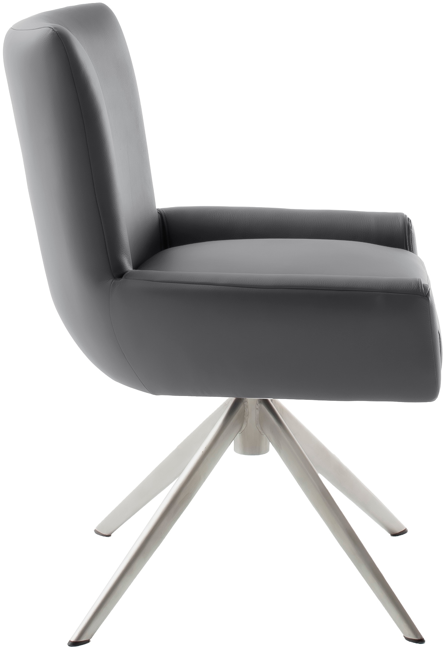 MCA furniture 4-Fussstuhl »WILSON Esszimmerstuhl, Armlehnstuhl, Polsterstuhl, modern«, (Set), 1 St., Leder, Stuhl, Armlehnenstuhl, drehbar, Taschenfederkern, belastbar 160 kg,XXL