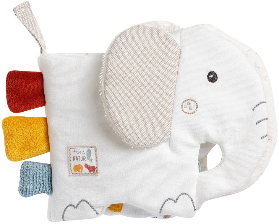 Fehn Greifspielzeug »fehnNATUR Stoffbuch Elefant«, Enthält Bio-Baumwolle kaufen