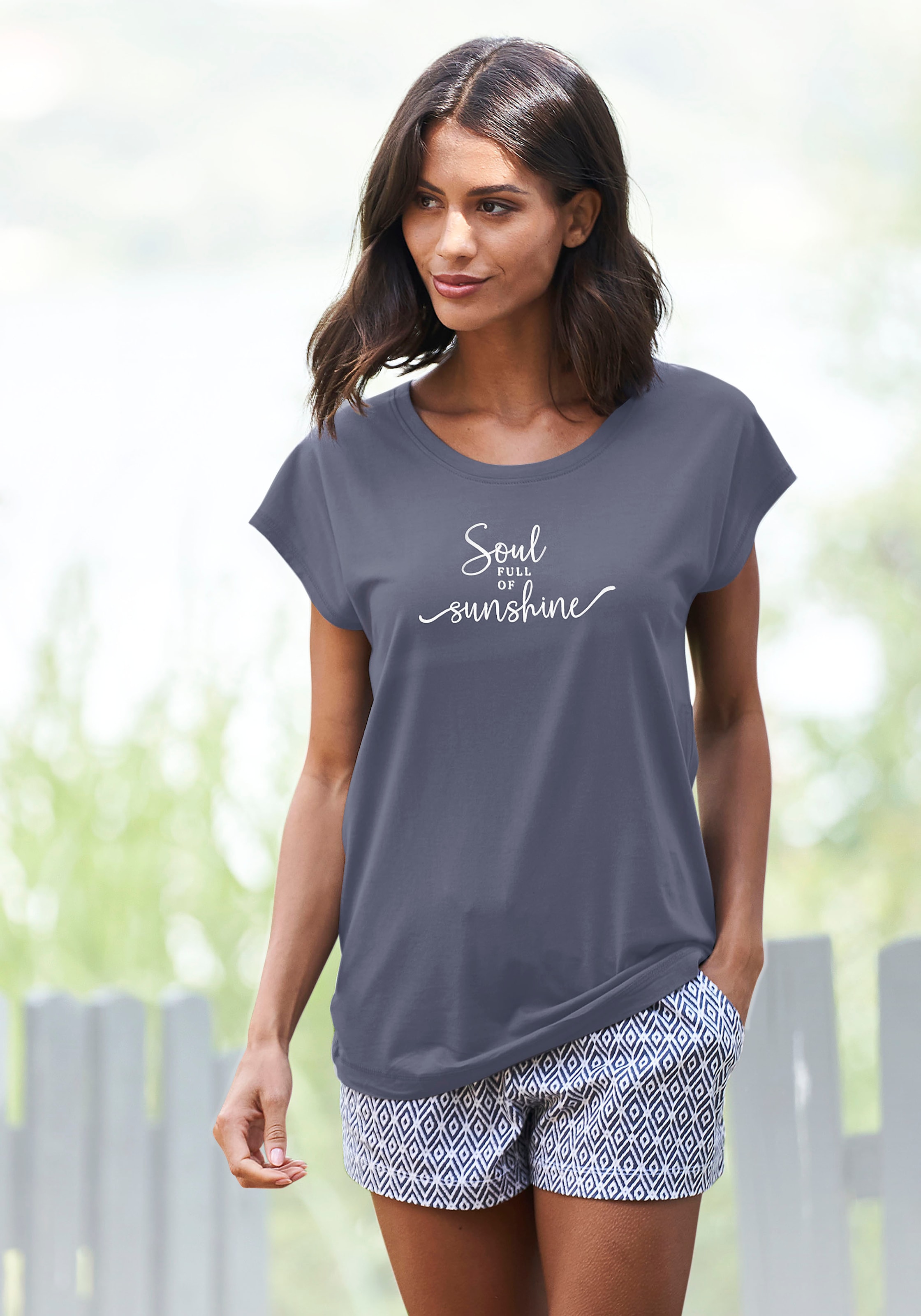 online Dreams Sommer-Statementdruck mit bei bestellen Jelmoli-Versand Vivance T-Shirt, Schweiz