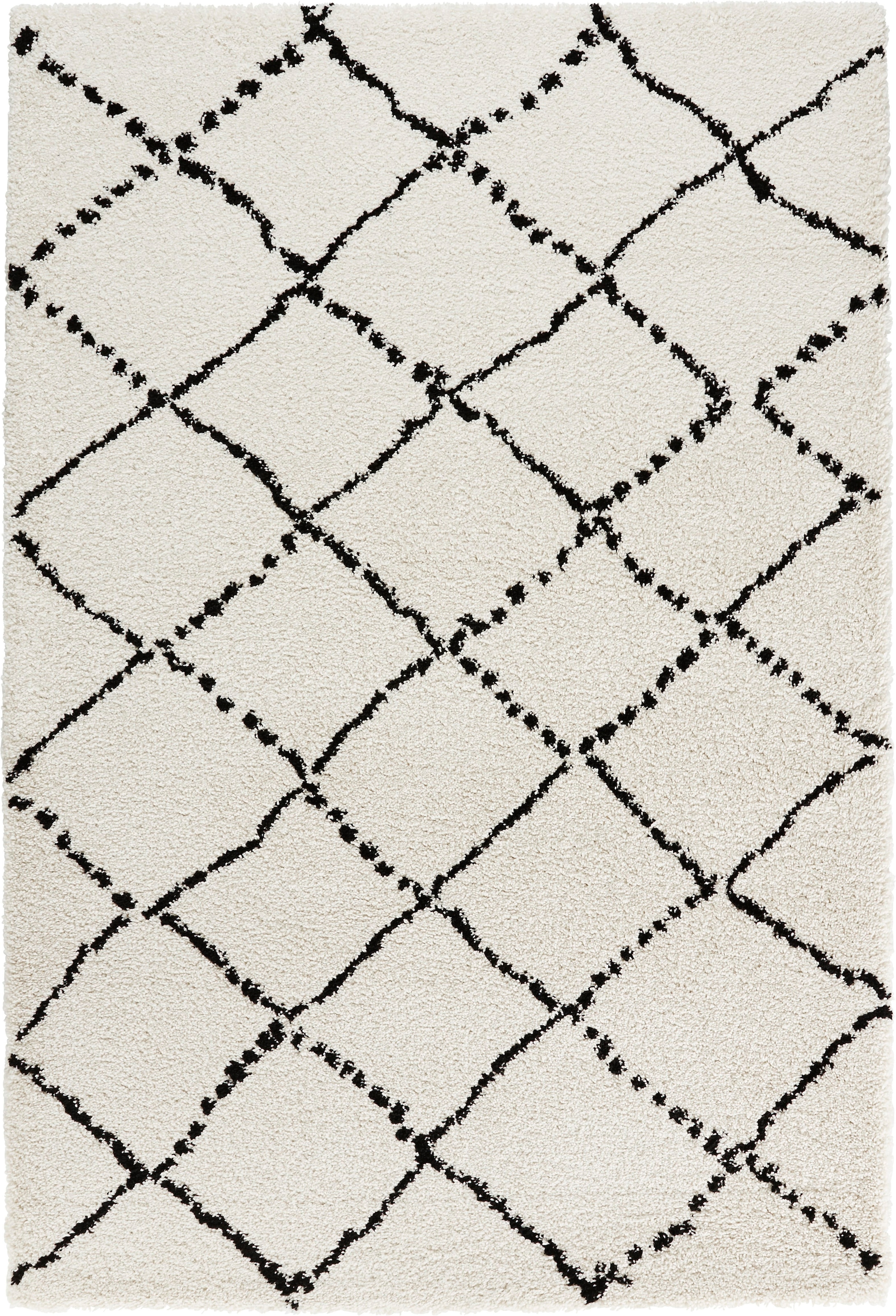 HANSE Home Hochflor-Teppich »Hash«, rechteckig, 35 mm Höhe, Shaggy, Flokati, Raute, Weich, Modern, Wohnzimmer, Schlafzimmer, Flur