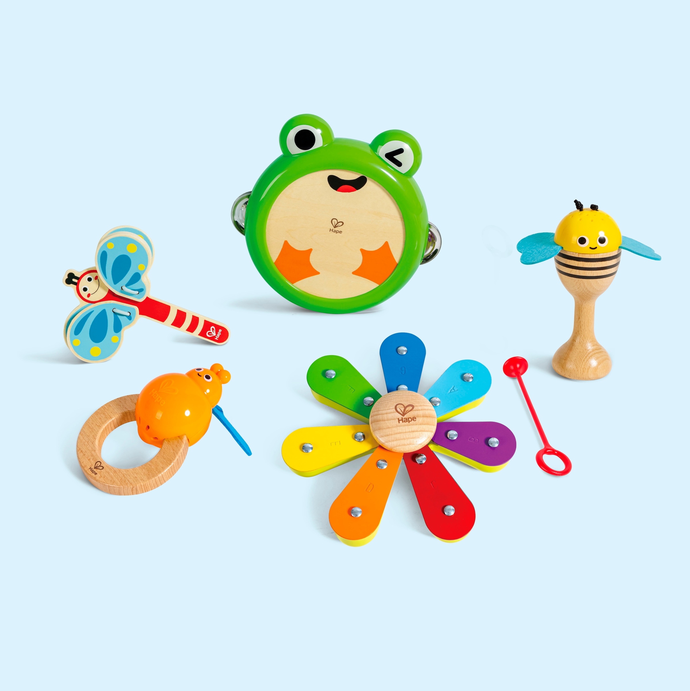 Hape Spielzeug-Musikinstrument »Rhythmus-Kit Natur«, (Set)