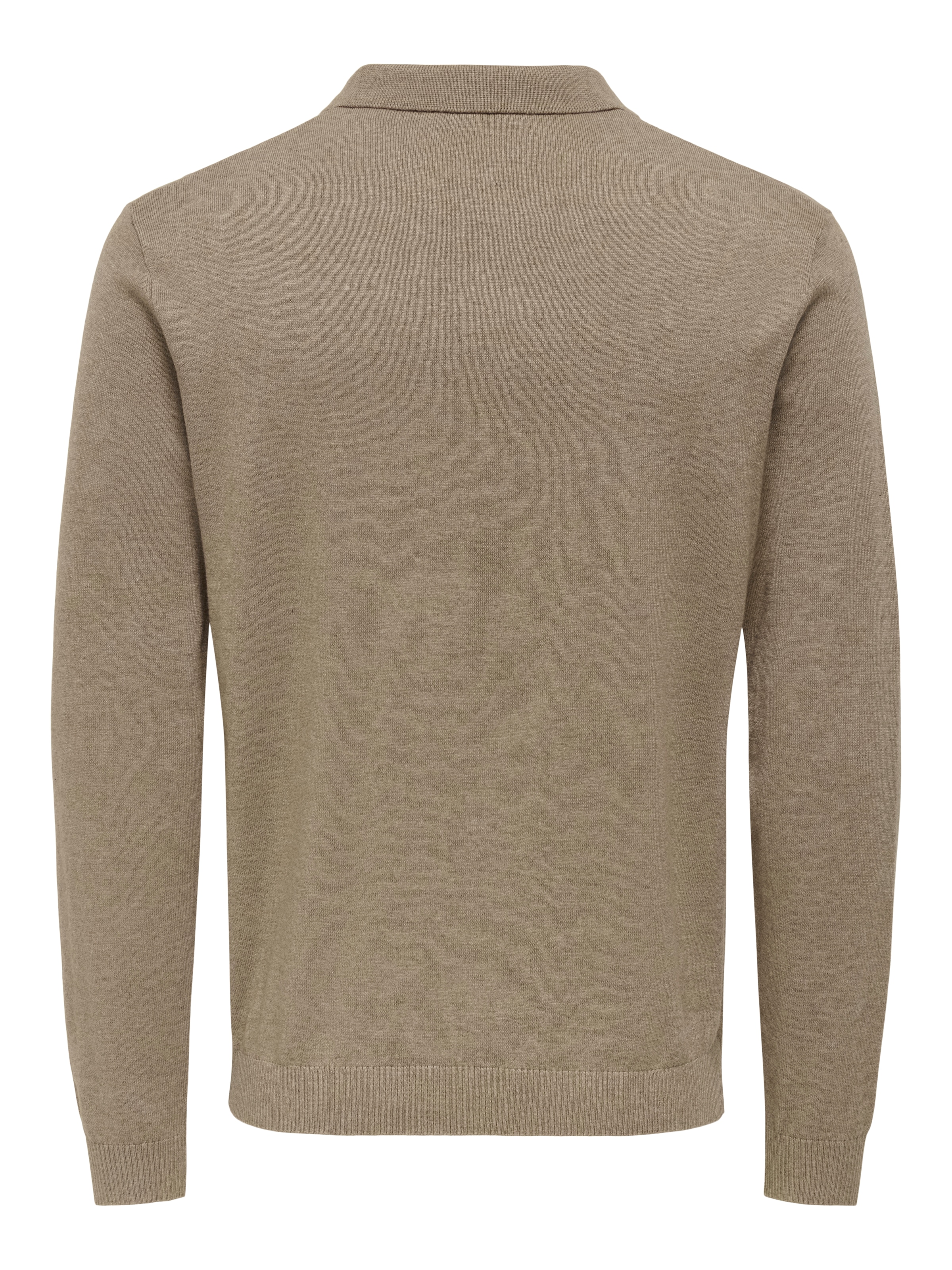 ONLY & SONS Polokragenpullover »ONSLOUI REG 12 LS MEL POLO KNIT«