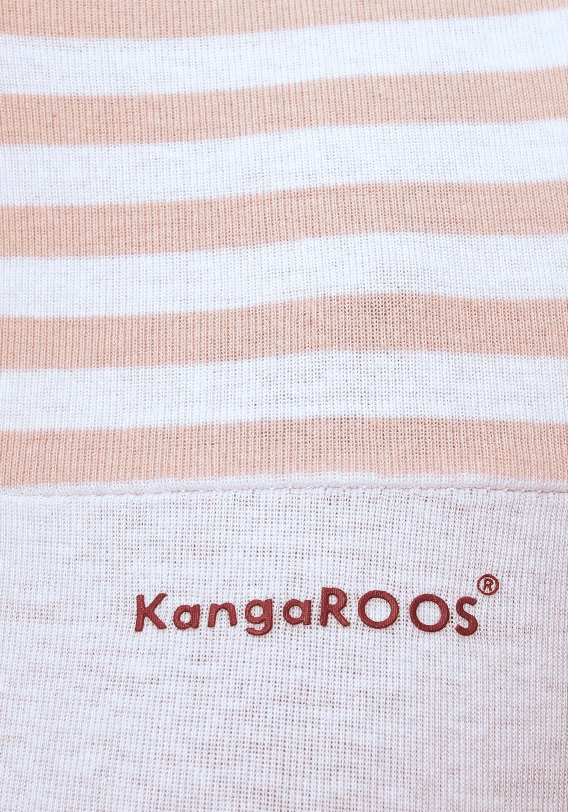 KangaROOS Kapuzenshirt, Langarm, sehr figurbetont, mit Colourblocking-Optik