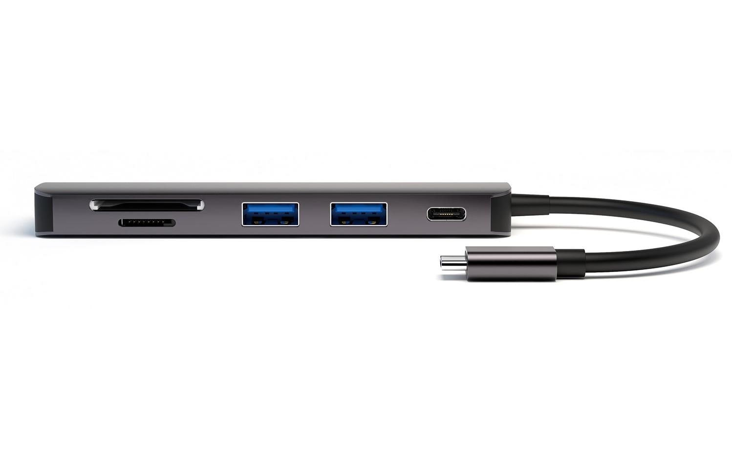 Laptop-Dockingstation »6in1 Hub USB-C – HDMI/USB-A/SD/PD«, (1 St.)