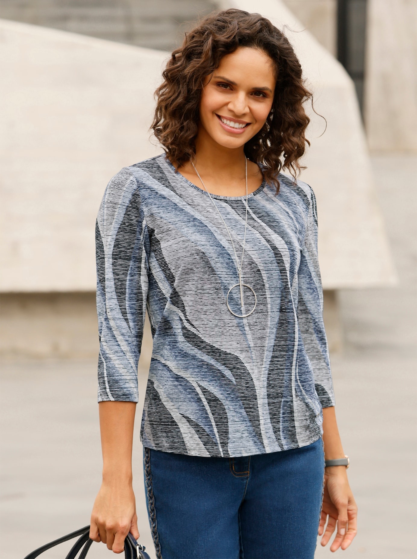 Casual Looks 3/4-Arm-Shirt »Rundhals-Shirt« 1 Stk.