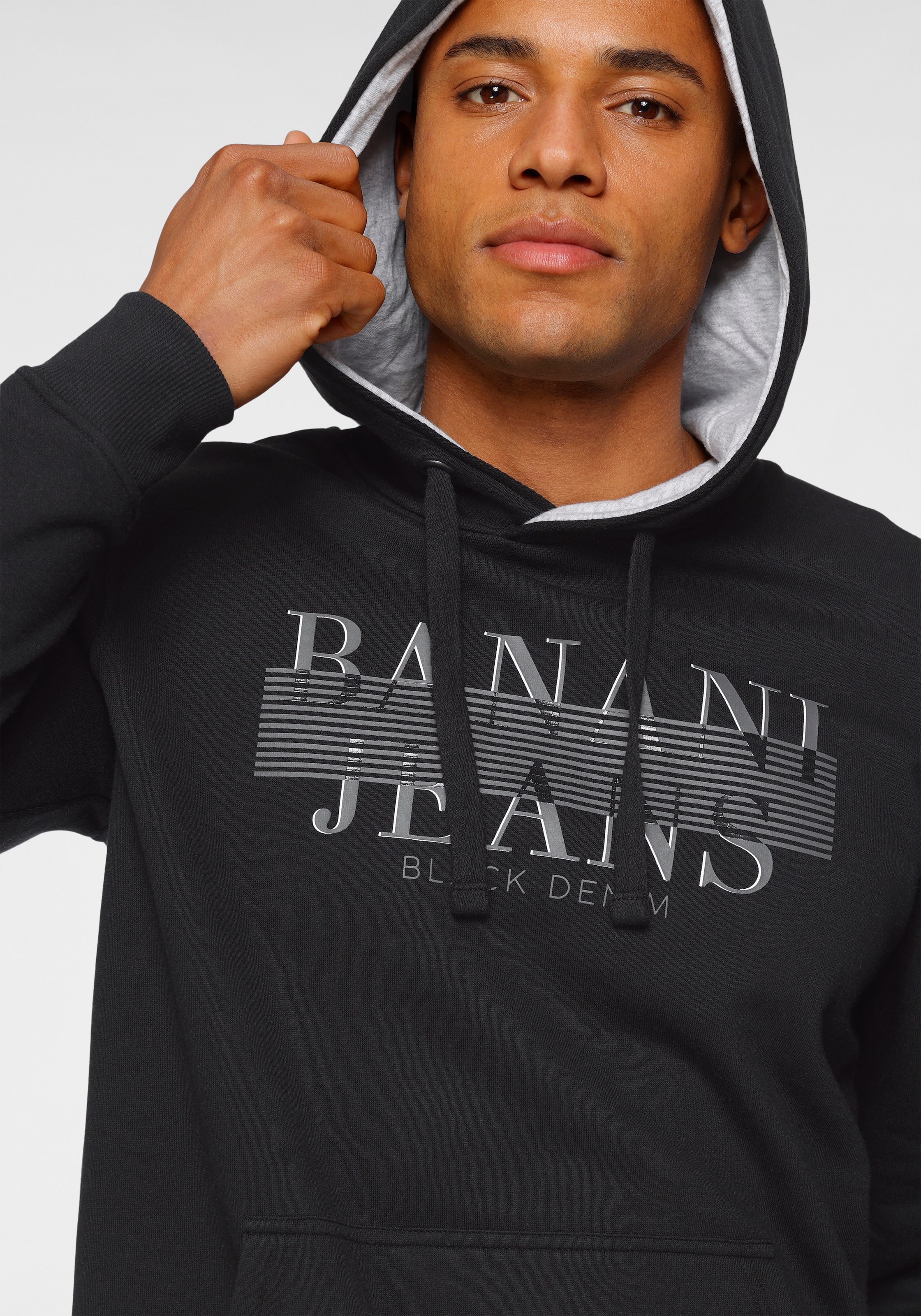 Bruno Banani Kapuzensweatshirt, Jelmoli-Versand online mit Markenfrontprint kaufen 