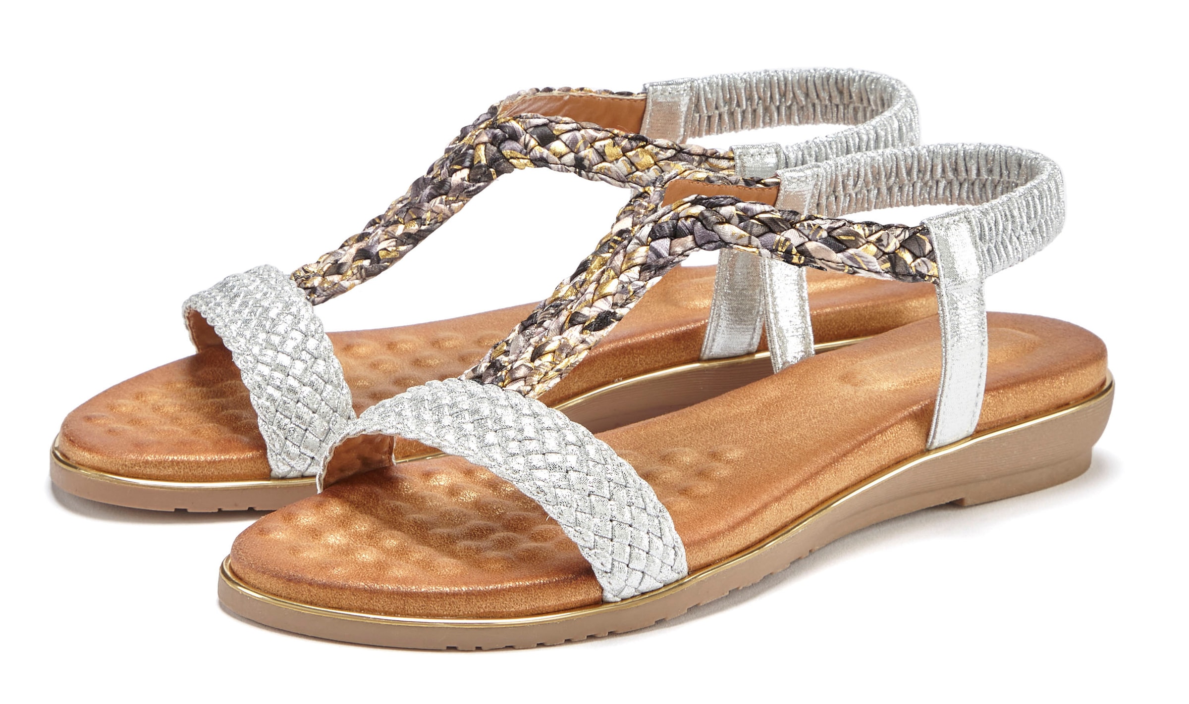 Vivance Sandale »Sommerschuh« Sandalette, Sommerschuh mit geflochtenen Riemchen und weichem Fussbett