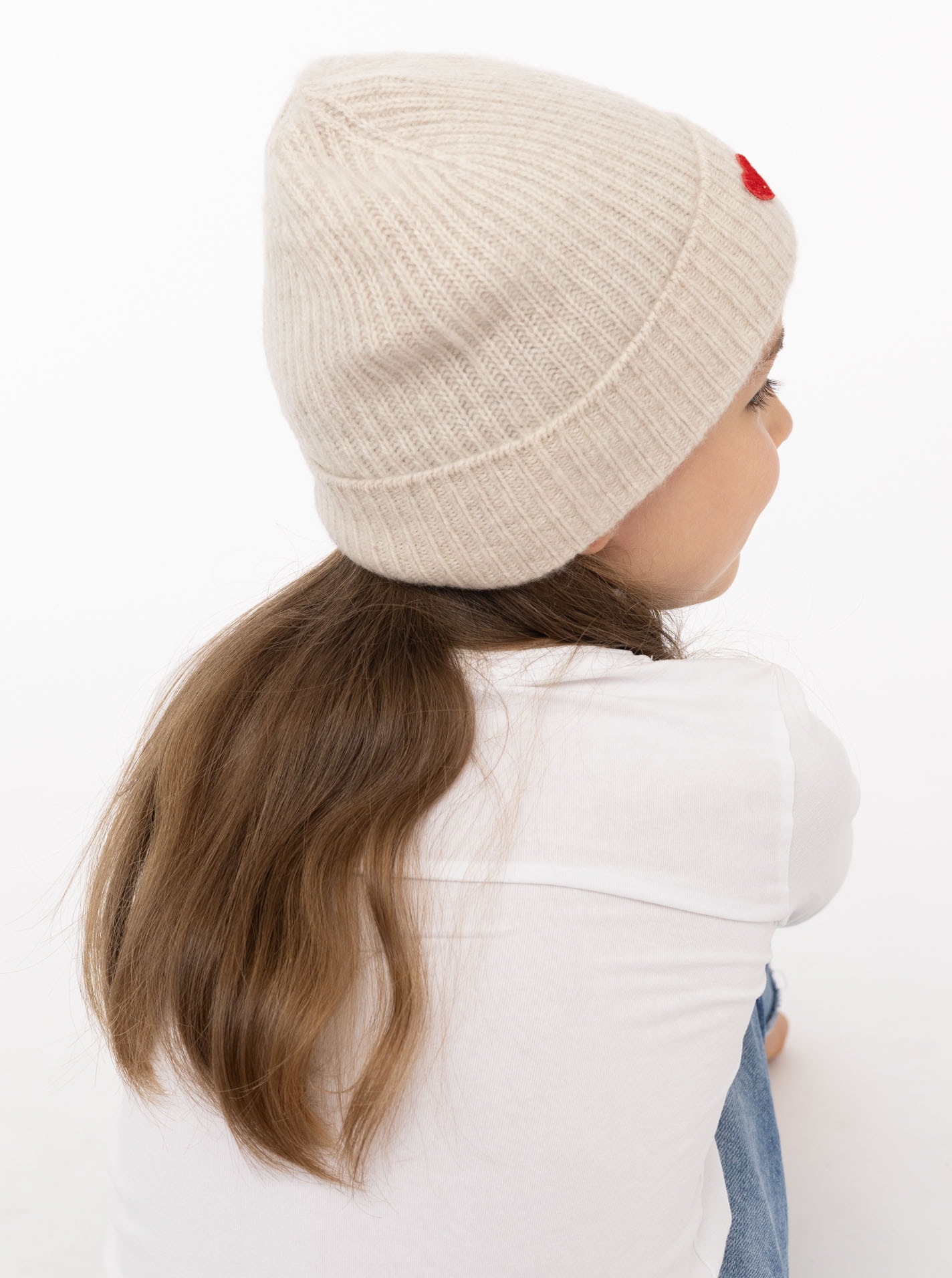 Zwillingsherz Beanie »"Heart-Patch"«, Kids-Kaschmir Mütze mit Herzpatch