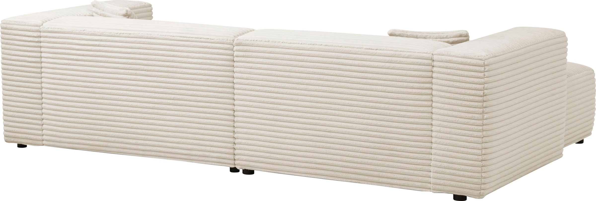 andas Polsterecke »BAKELS, Ecksofa-Set mit Hocker, L-Form mit Schlaffunktion«, Ecksofa-Set (incl. Hocker) im trendigen Megacord
