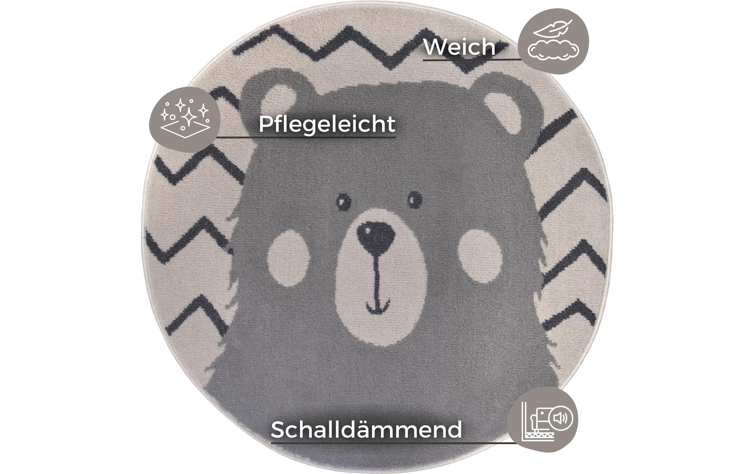 HANSE Home Kinderteppich »Bear Ø 140 cm«