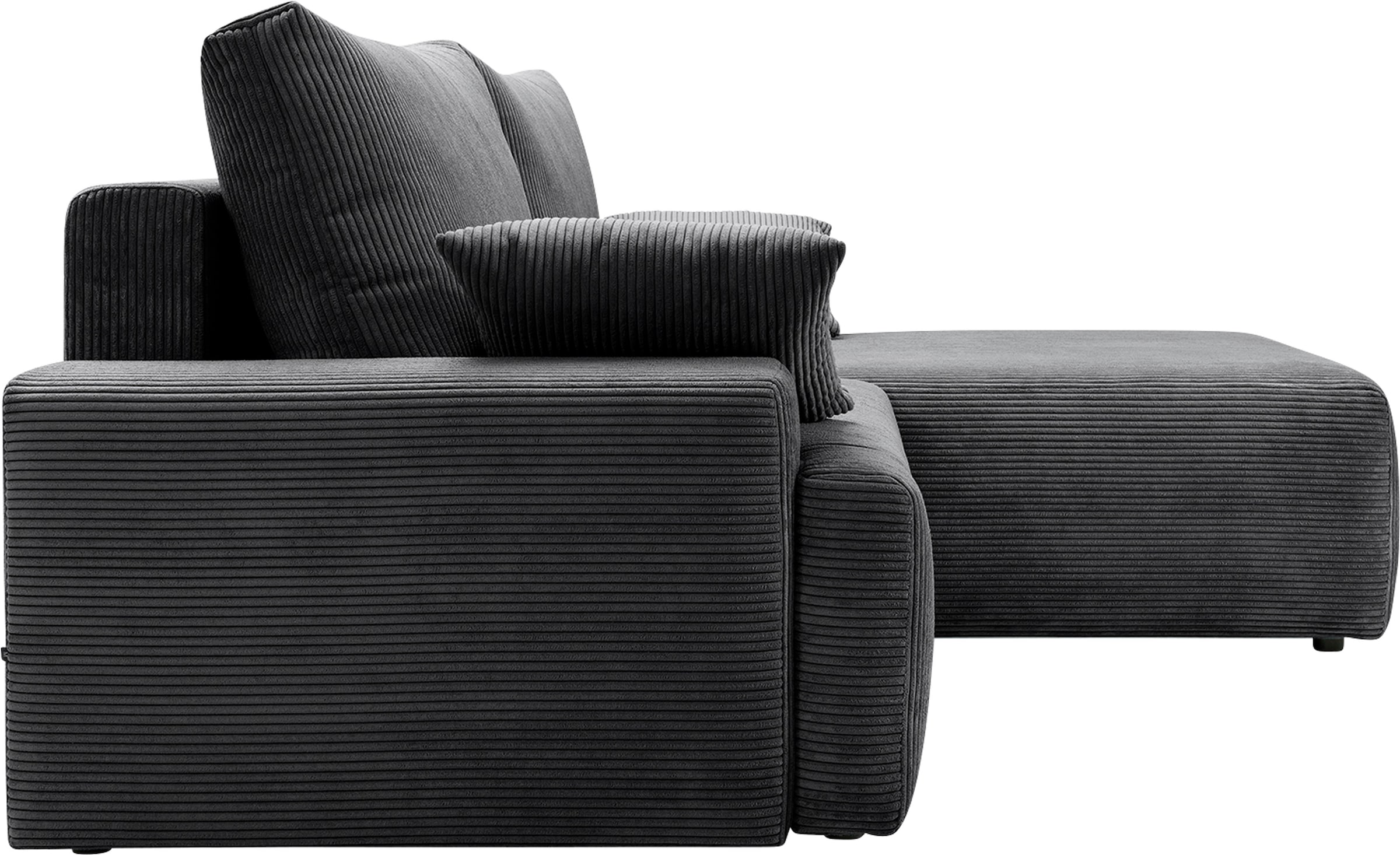 exxpo - sofa fashion Ecksofa »Orinoko, aktuelles Design und hoher Sitzkomfort, L-Form«, inkl. Bettfunktion und Bettkasten, schöne Farben im angesagten Cord