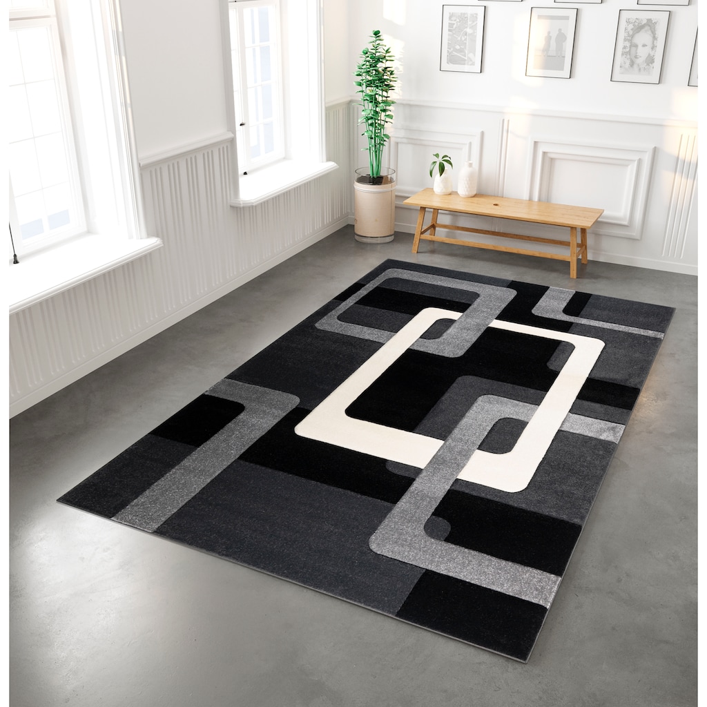 my home Teppich »Maxim«, rechteckig, Hoch-Tief-Effekt, Kurzflor, 3D-Design