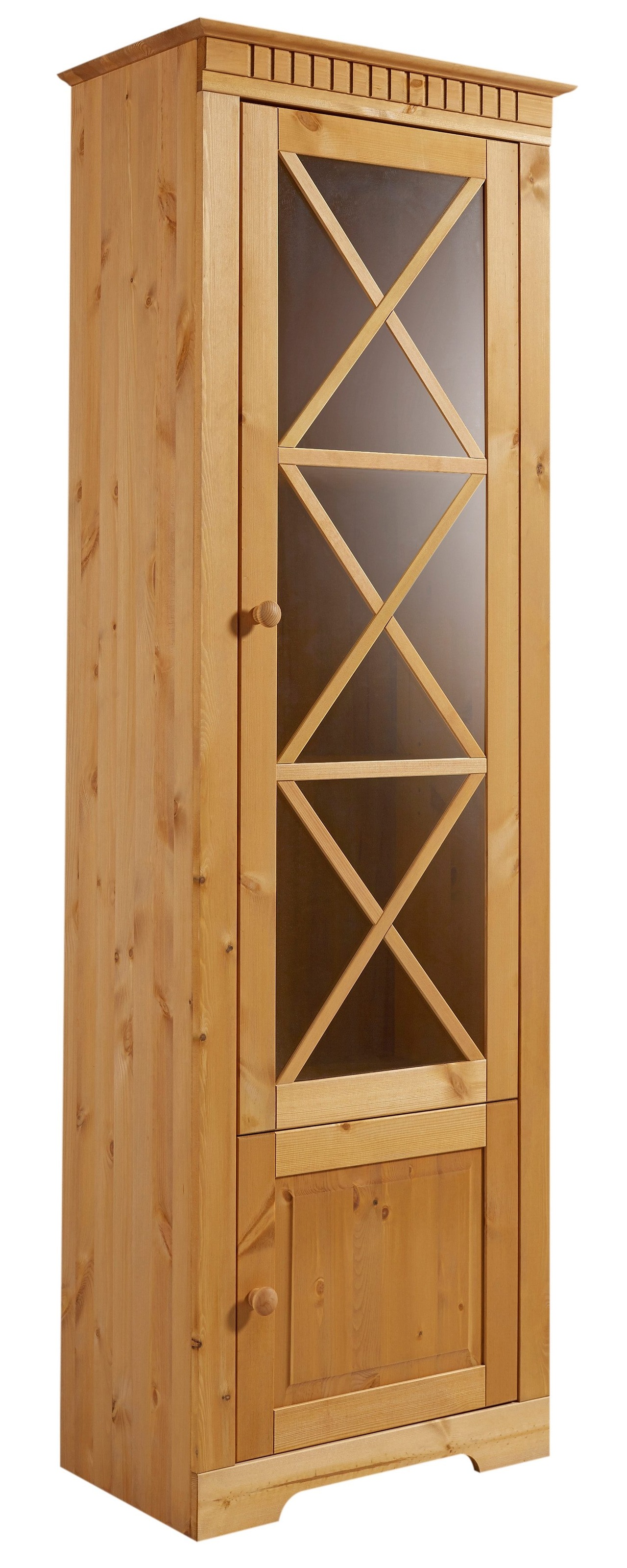 OTTO home Vitrine "Lisa" aus schönem massivem Kiefernholz, mit einer schönen Glastürfront