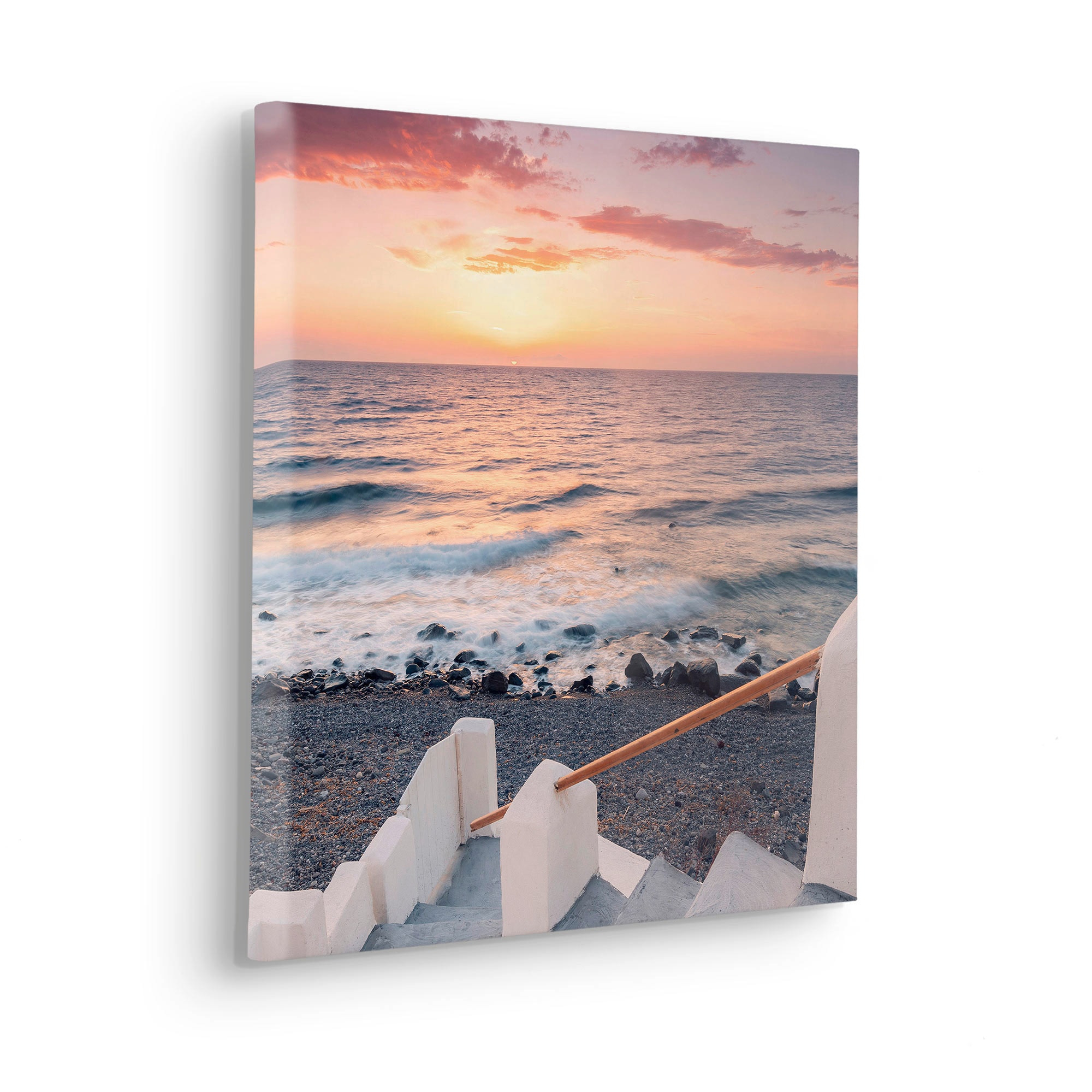 Komar Leinwandbild »Greece Gateway - Grösse 40 x 40 cm«, Baum-Blätter-Natur-Berge-Blumen-Foto-Jahreszeiten-Landschaft-Meer-Strand-Palmen, (Packung, 1 St.), Keilrahmenbild mi Echtholzrahmen