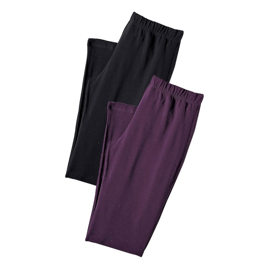 Vivance active Leggings, (2er-Pack), mit Gummibund, Loungewear