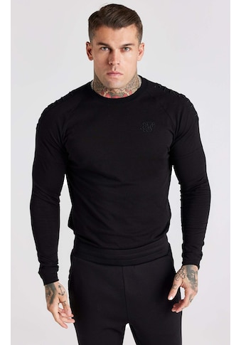 Langarmshirt »Langarmshirts Black Panel Muscle Fit T-Shirt«