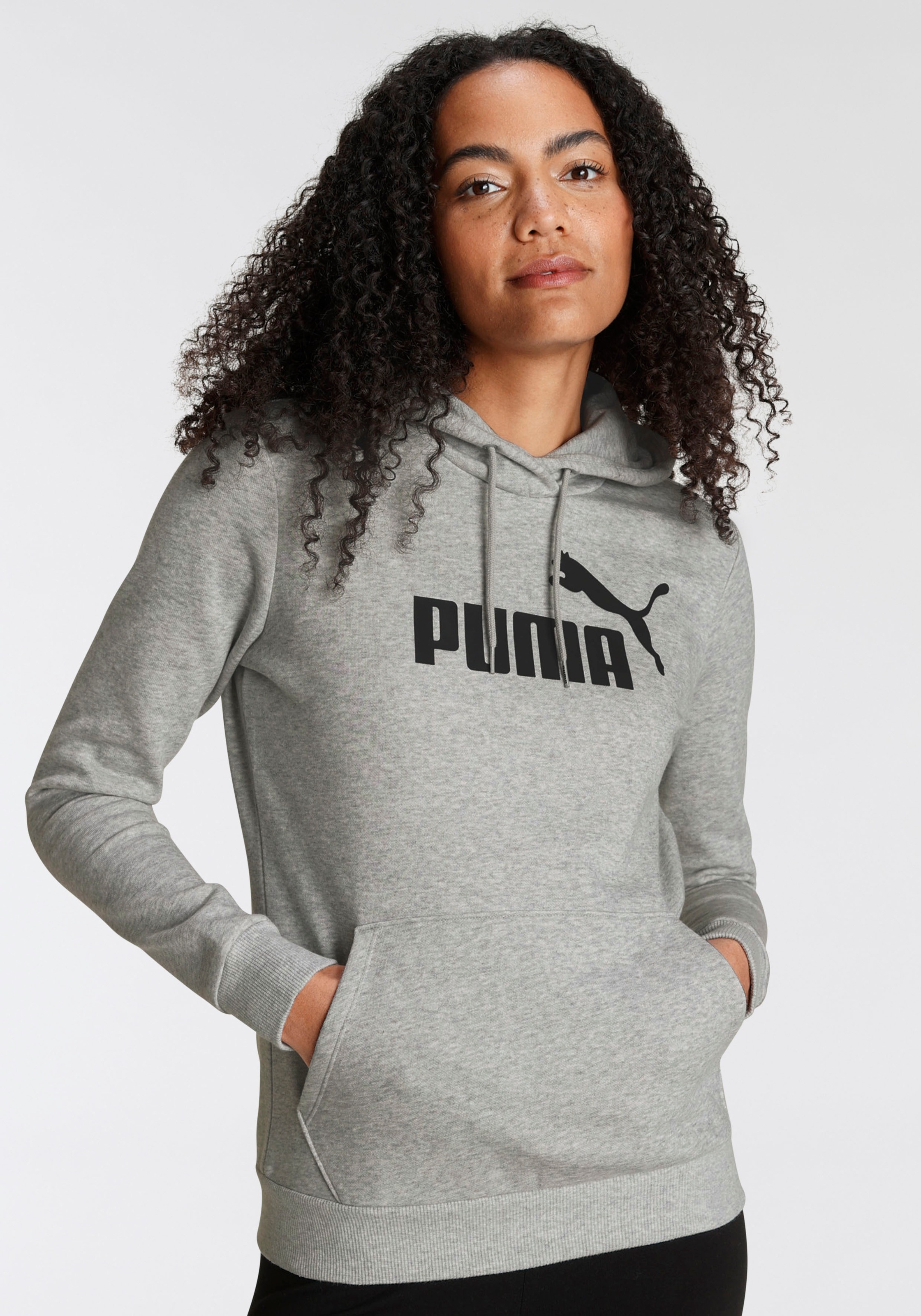 PUMA Kapuzensweatshirt »ESS LOGO HOODIE FL«, mit gefütterter Kapuze, mit Kängurutasche, Regular Fit