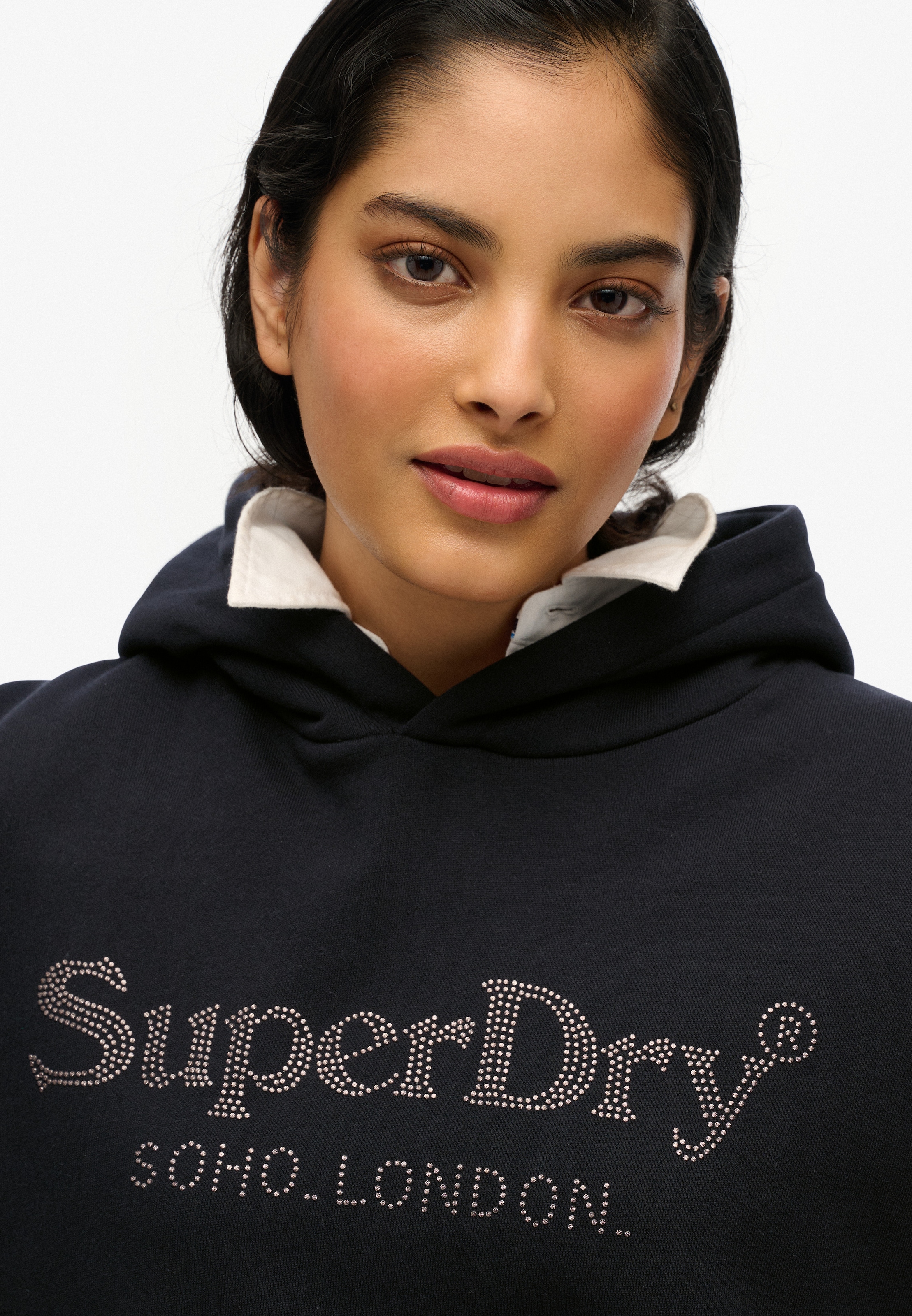 Superdry Kapuzensweatshirt »VENUE METALLIC RELAXED HOOD«