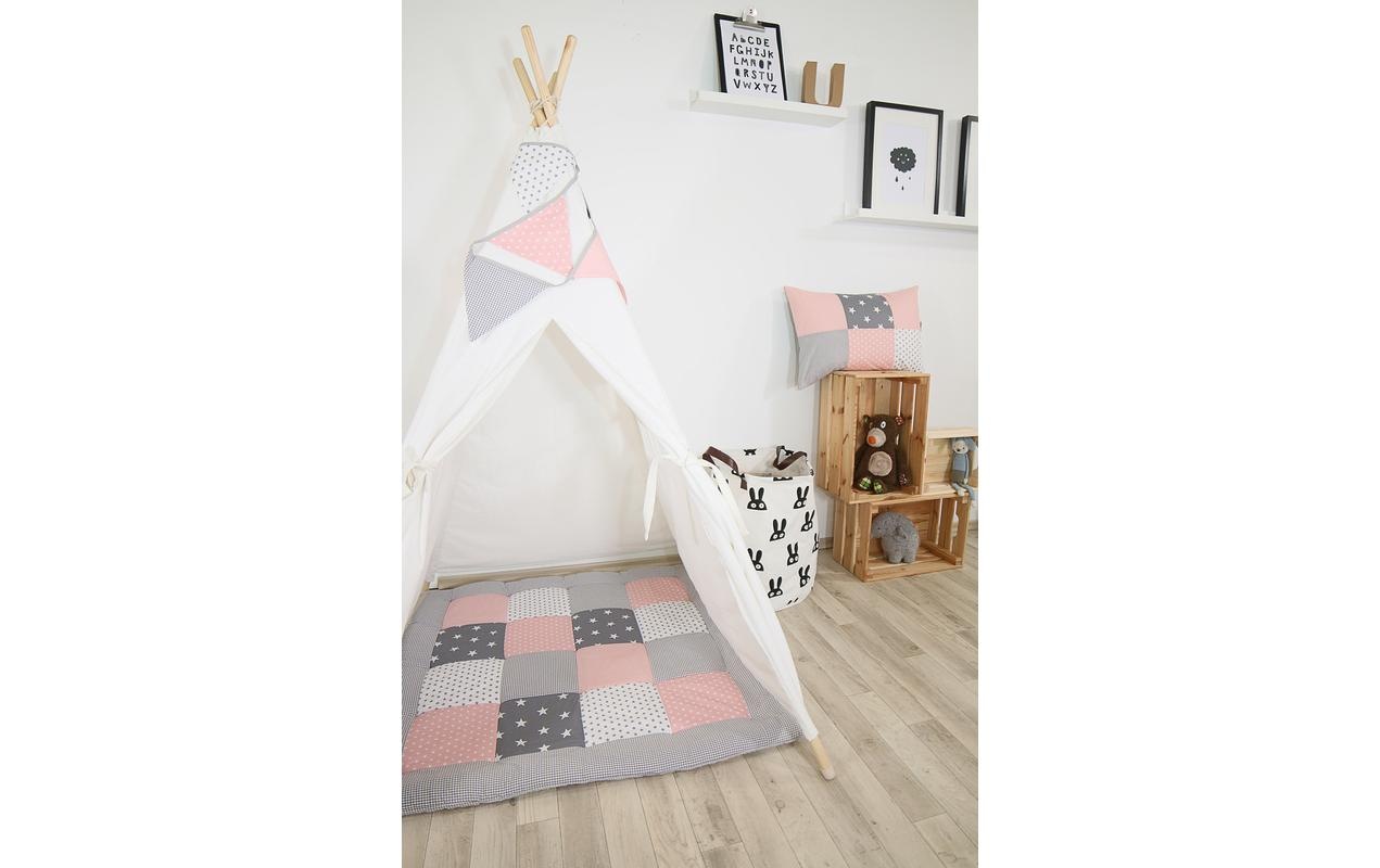 Krabbeldecke »Krabbeldecke Rosa Grau 120 cm x 120«
