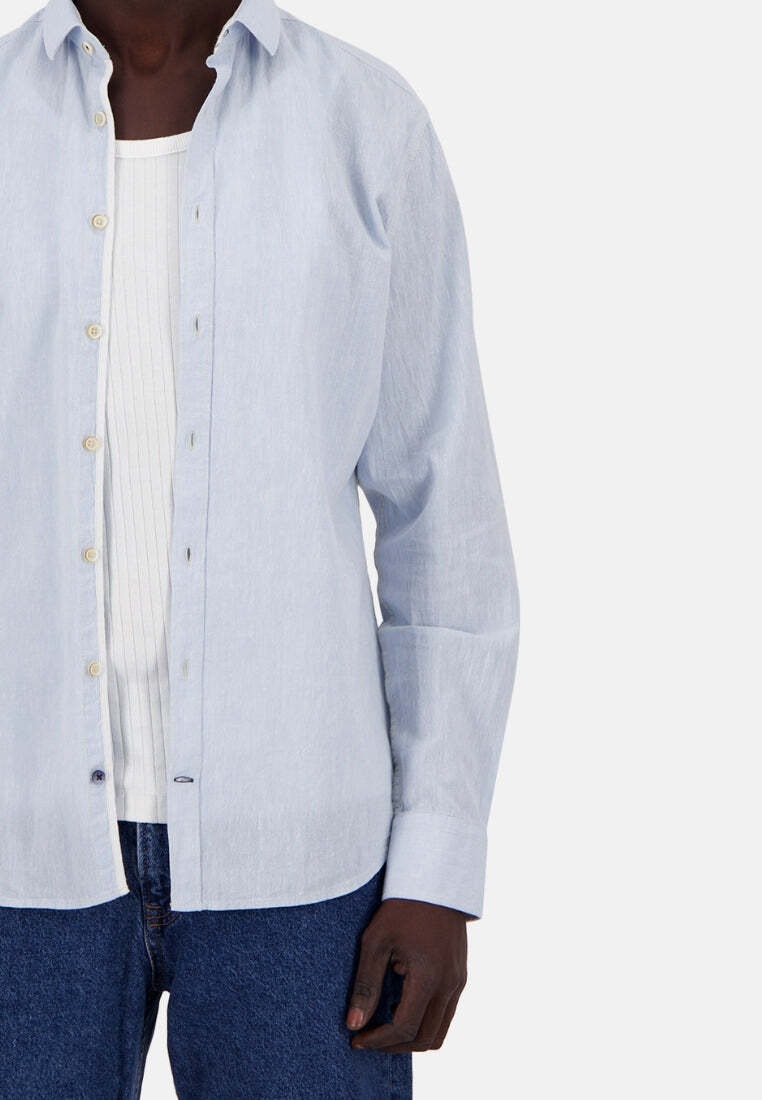 colours & sons Langarmhemd »colours & sons Langarmhemd Shirt-Linen Blend Kent«