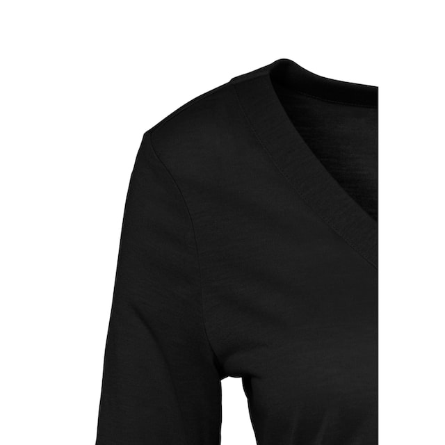 LASCANA 3/4-Arm-Shirt, mit modischen Ärmeldetails und V-Ausschnitt,  Blusenshirt online kaufen bei Jelmoli-Versand Schweiz