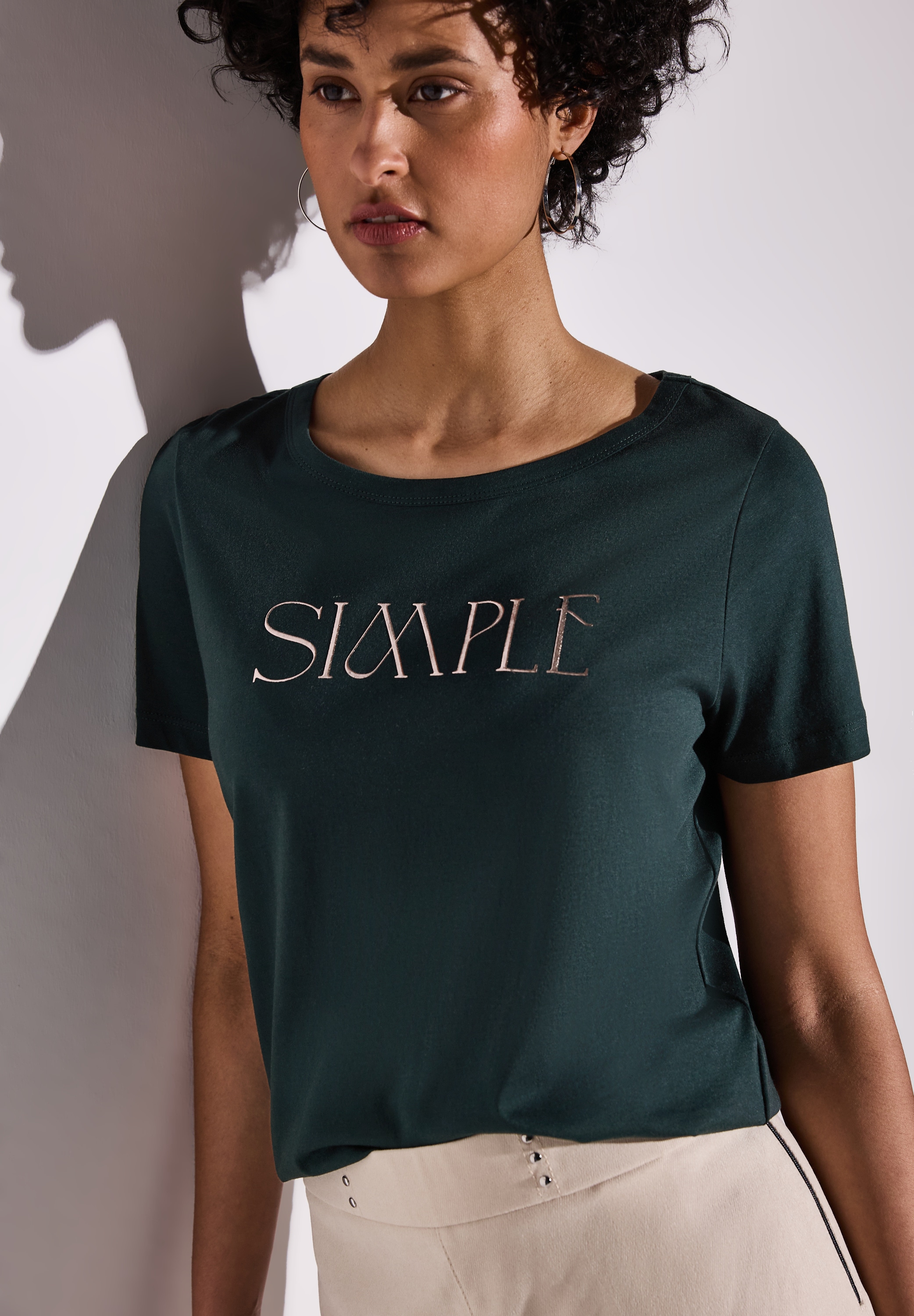 STREET ONE T-Shirt, mit Wording-Print