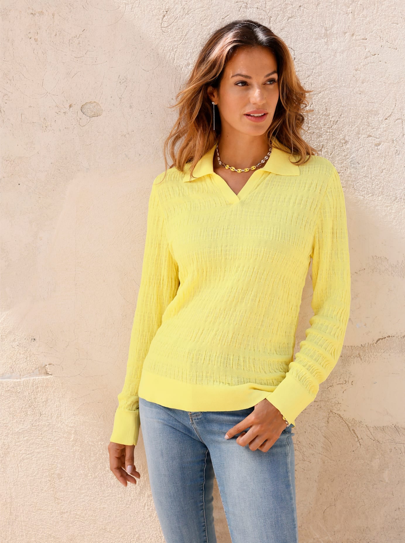 Inspirationen Polokragenpullover »Pullover«