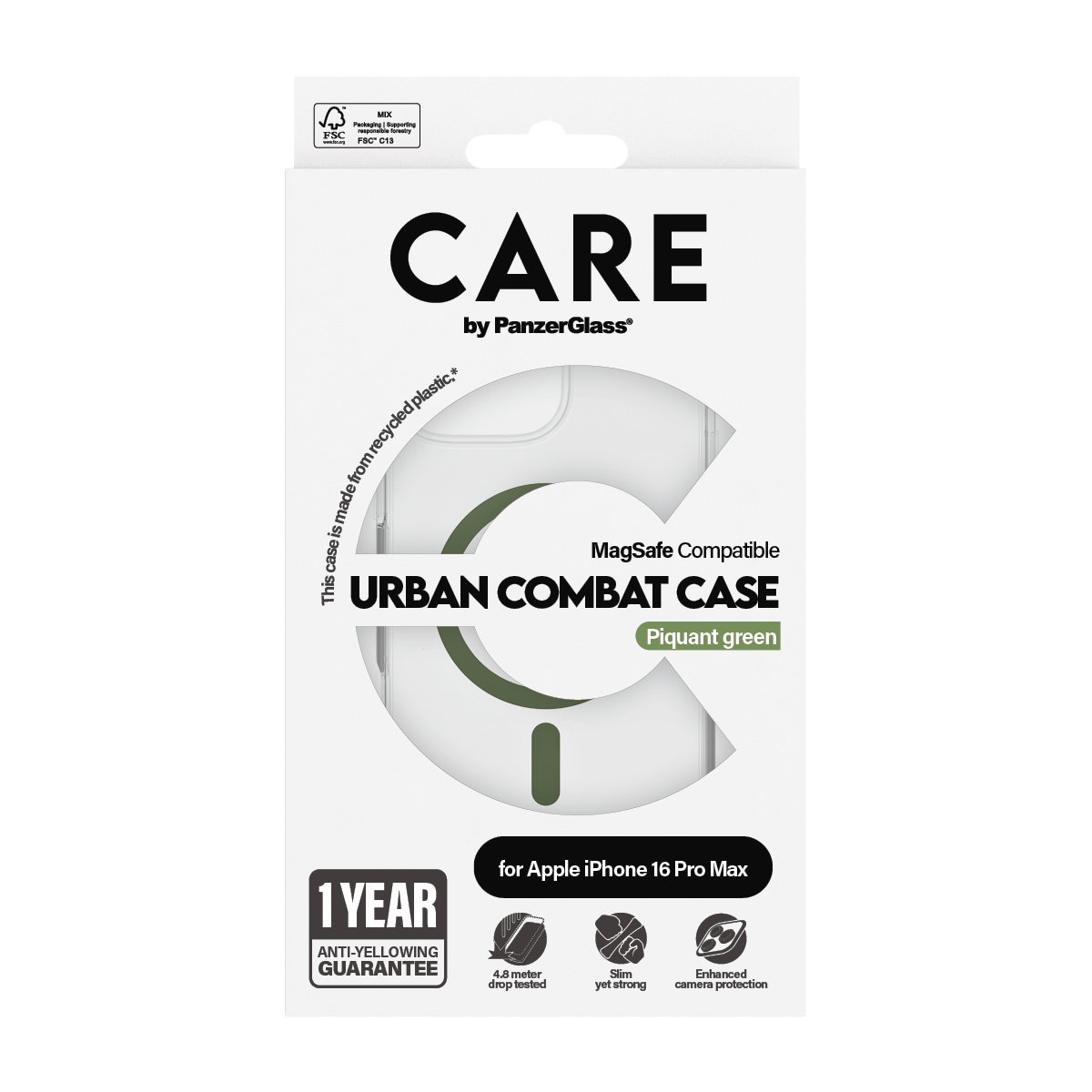 CARE by PanzerGlass Handyhülle »Urban Combat Case für Apple iPhone 16 Pro Max«, Backcover, Schutzhülle, Handyschutzhülle, Case, Schutzcase, stossfest