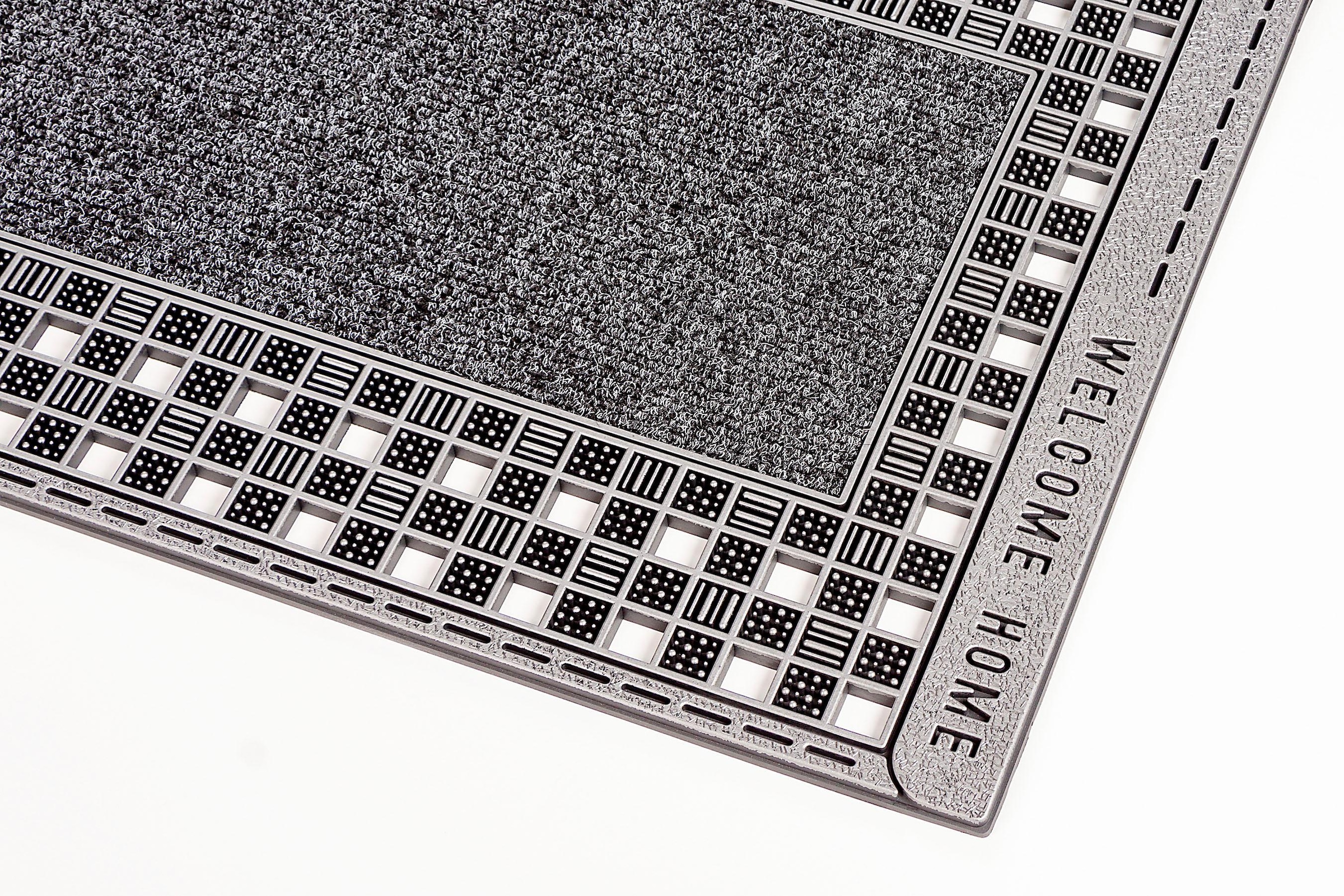 Home2Fashion Fussmatte »GC Clean Rusty XL«, rechteckig, 8 mm Höhe, Schmutzfangmatte, mit Spruch, robust, In- und Outdoor geeignet
