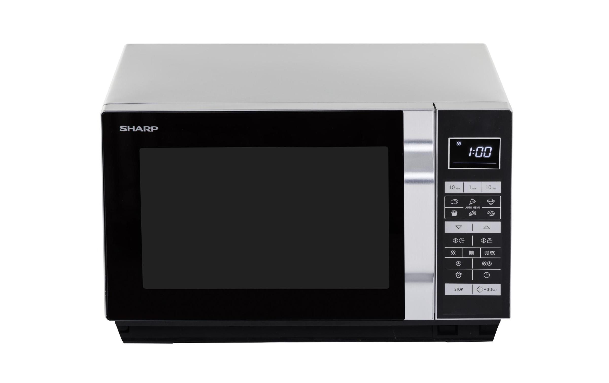 Sharp Mikrowelle »R860S Silberfarben Schwarz«, 900 W