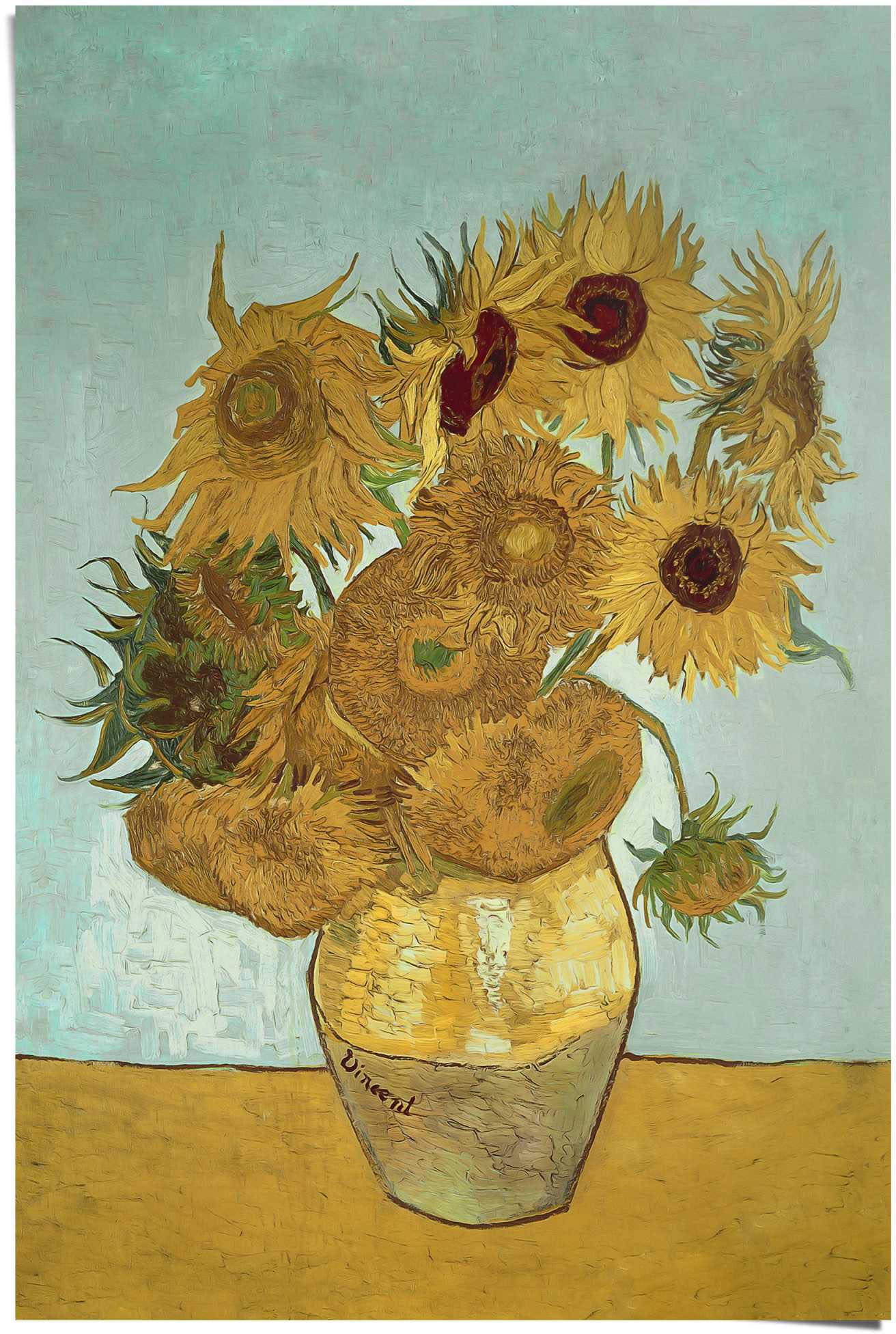 Poster »Sonnenblumen Vincent van Gogh - Blüte - Pflanze - Berühmtes Gemälde«, (1 St.)