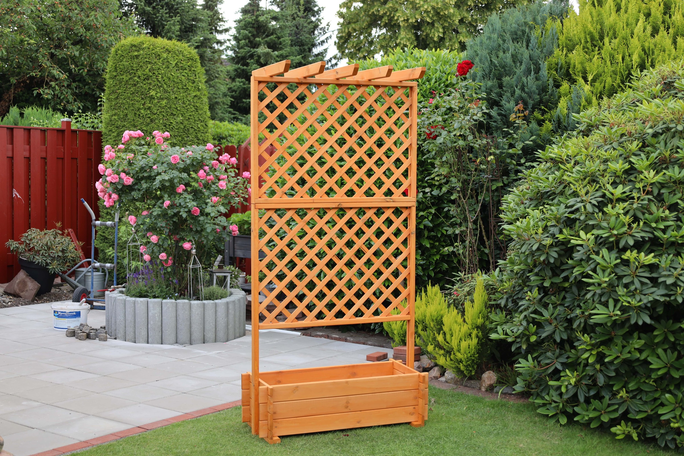promadino Spalier, Pergola mit Pflanzkasten, BxTxH: 102x65x200 cm