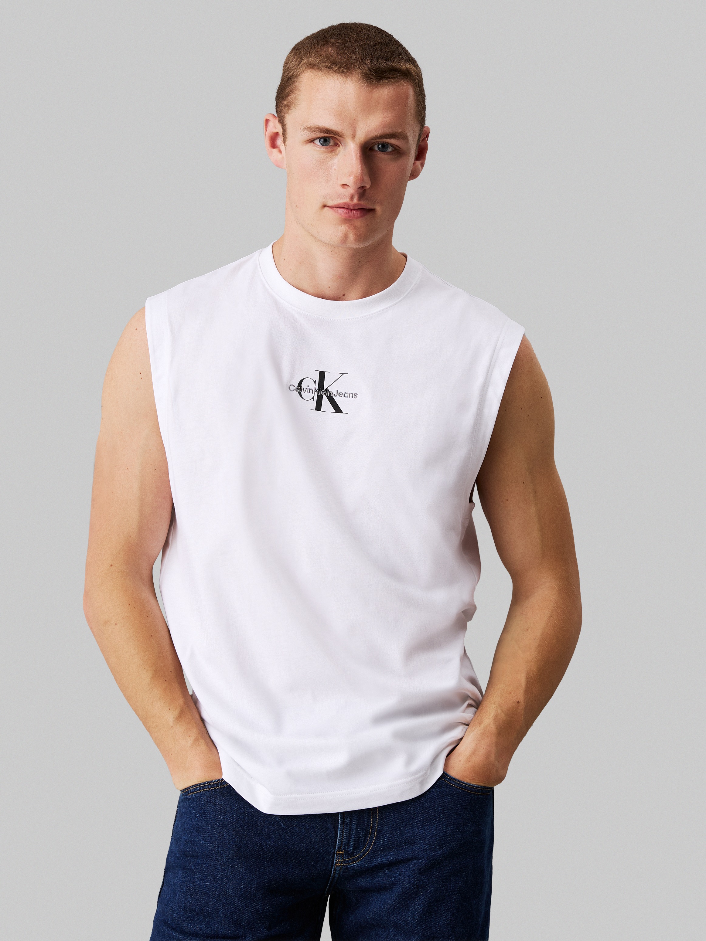 Calvin Klein Jeans T-Shirt »MONOLOGO SLEEVELESS TEE« mit Markenlabel