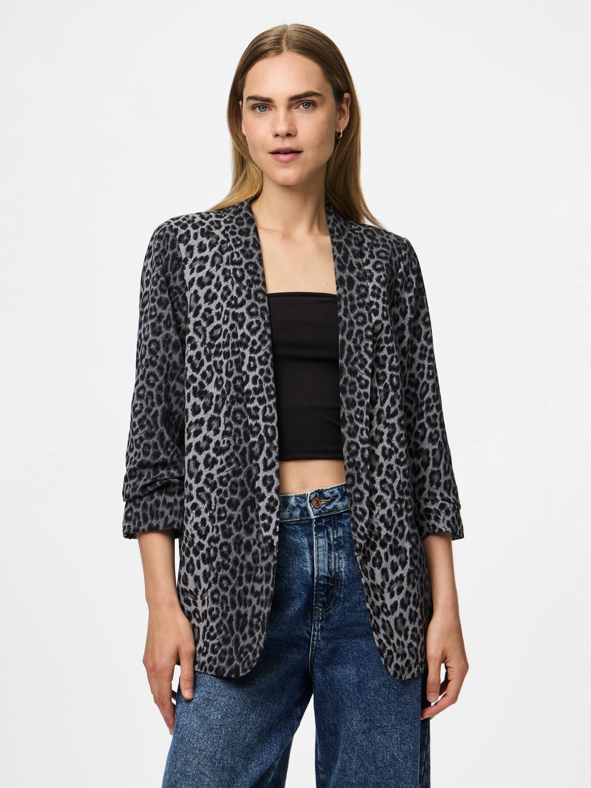 pieces Blusenblazer »PCBOSELLA 3/4 PRINTED BLAZER NOOS« mit 3/4 Ärmel