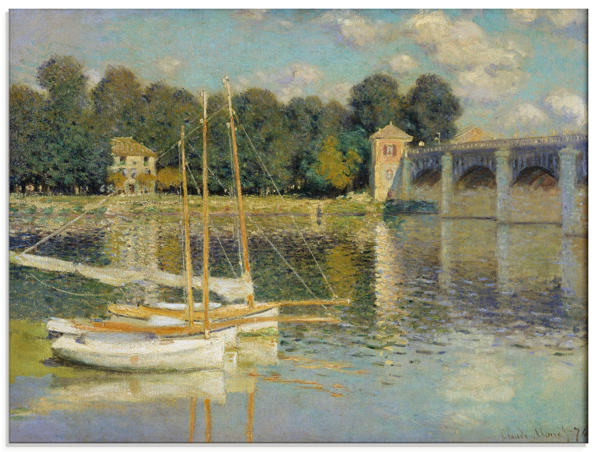 Glasbild »Die Brücke von Argenteuil. 1874«, Boote & Schiffe, (1 St.), in verschiedenen...