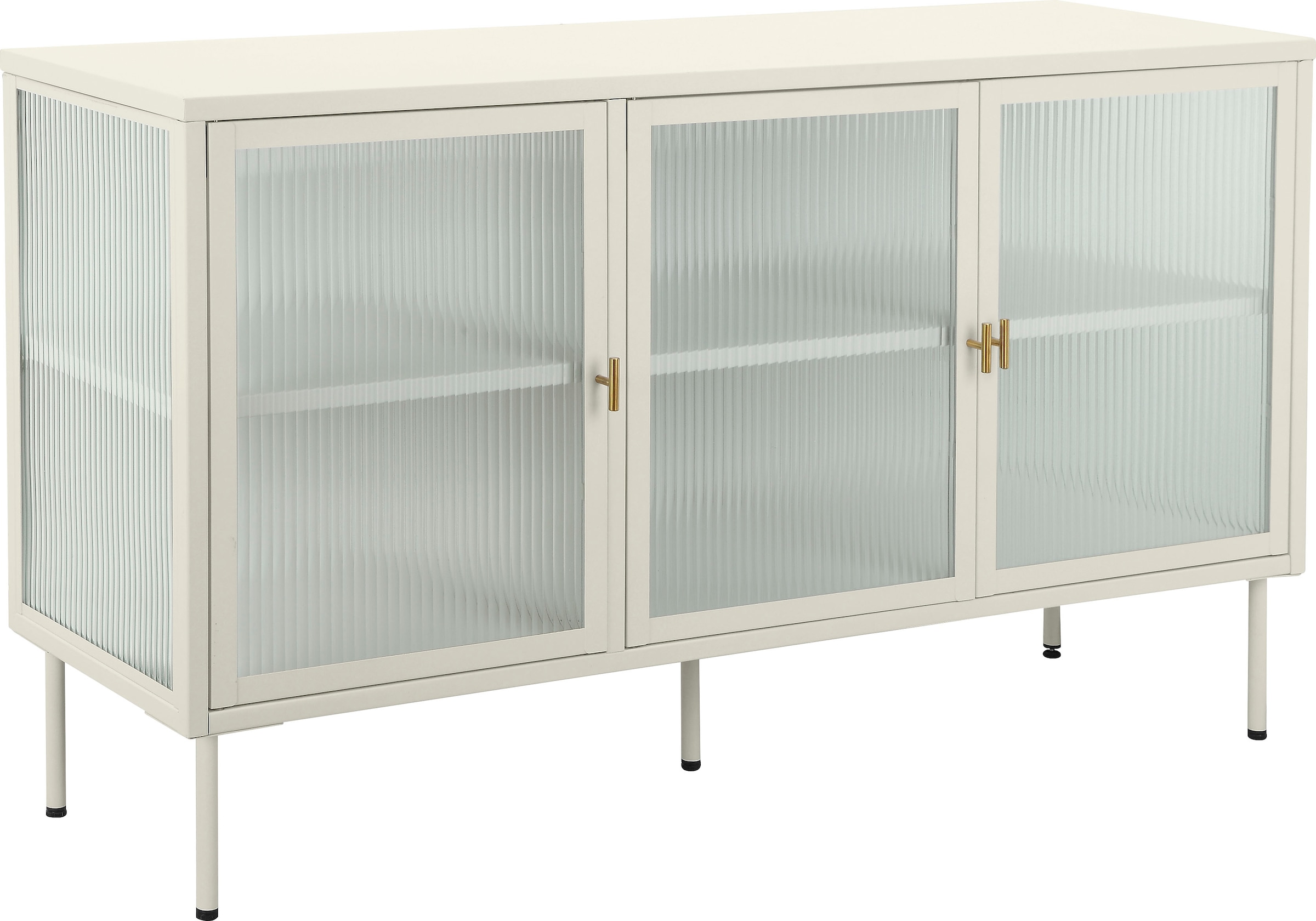 andas Sideboard »Aubres«, Pulverbeschichtet aus Metall, mit drei Glastüren  und Einlegeböden online kaufen | Jelmoli-Versand