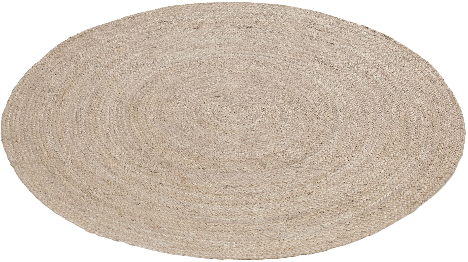 carpetfine Teppich »Nele Juteteppich Naturfaser«, rund, 6 mm Höhe, geflochtener Wendeteppich aus 100%Jute, in rund und oval, viele Grössen