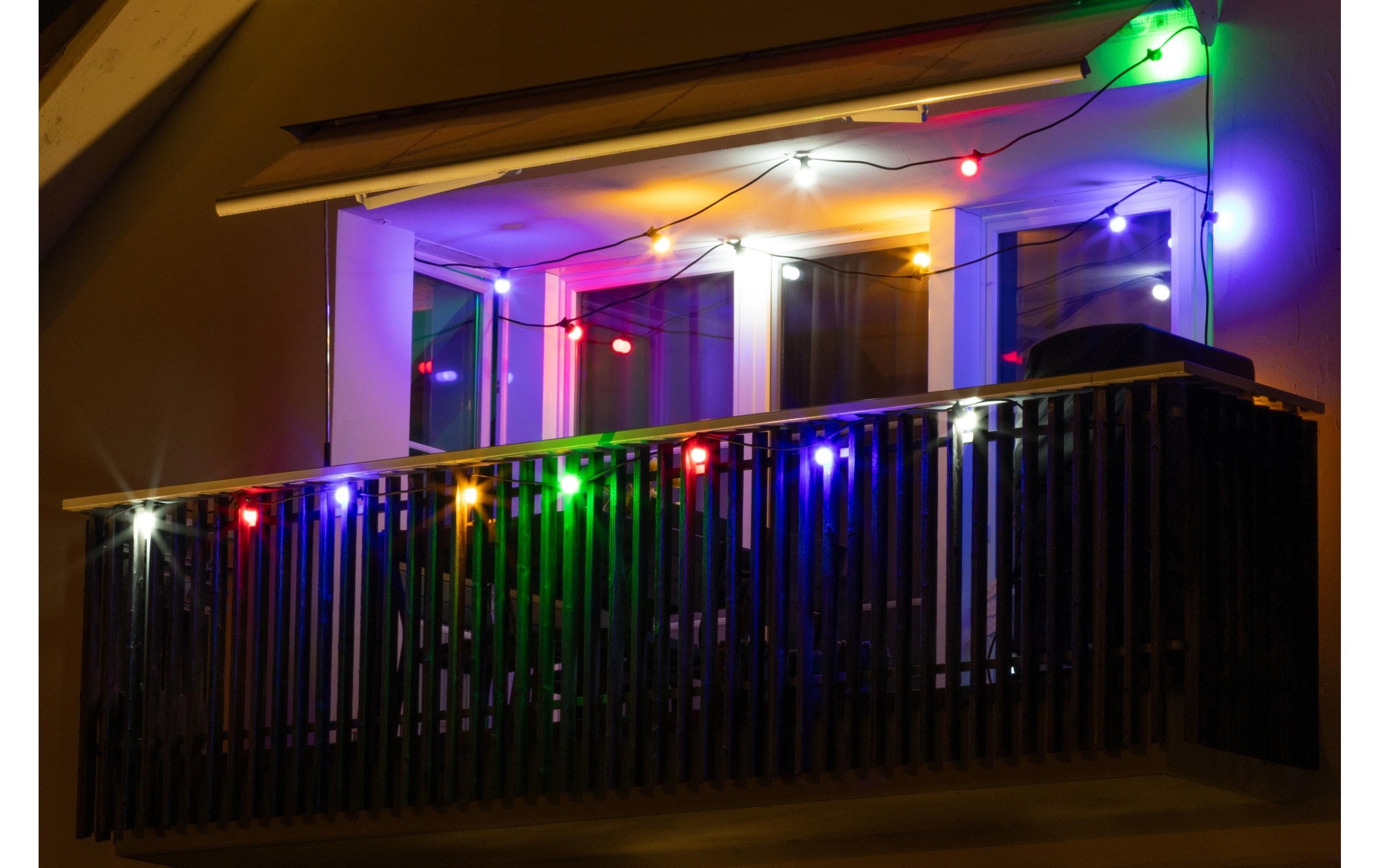 Lichterkette »Schönenberger Party-Deco, 1500 cm, Mehrfarbig«, 15 St.-flammig