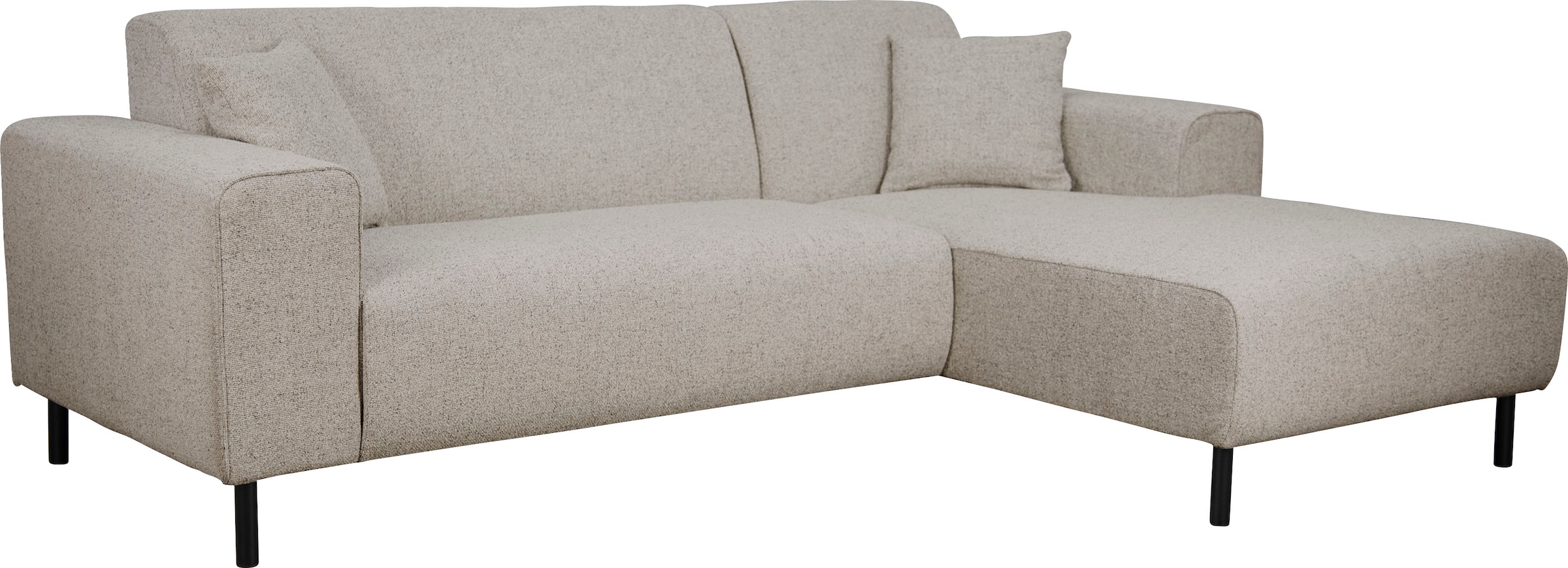Home affaire Ecksofa »ARROS L-Form mit Wellenunterfederung, Masse B/T/H: 235/163/81 cm«, incl. Zierkissen, mit Recamiere rechts/links bestellbar, auch in Cord
