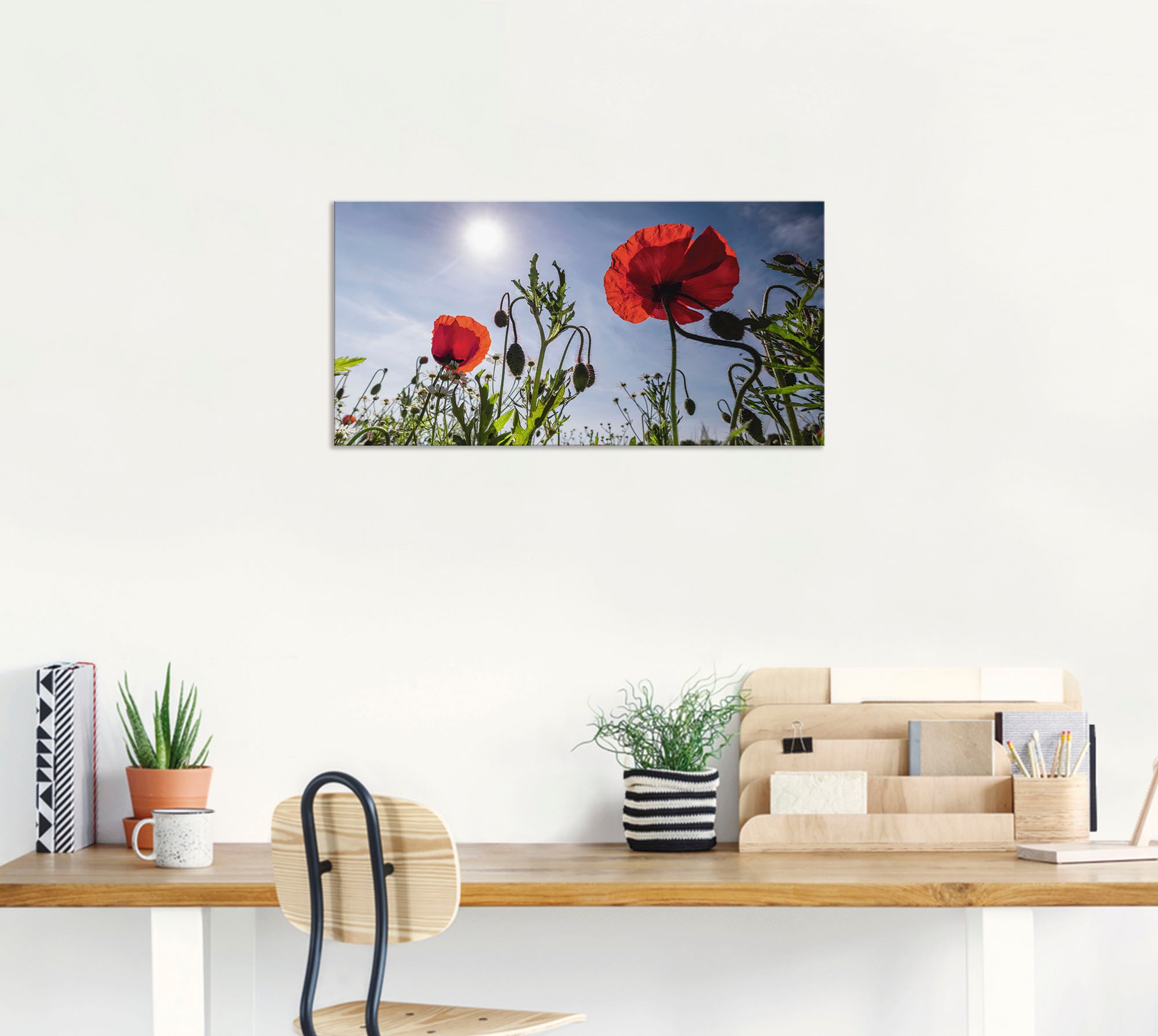 Artland Wandbild »Mohnblumen im Frühling«, Blumenwiese, (1 St.), als Alubild, Outdoorbild, Leinwandbild in verschied. Grössen